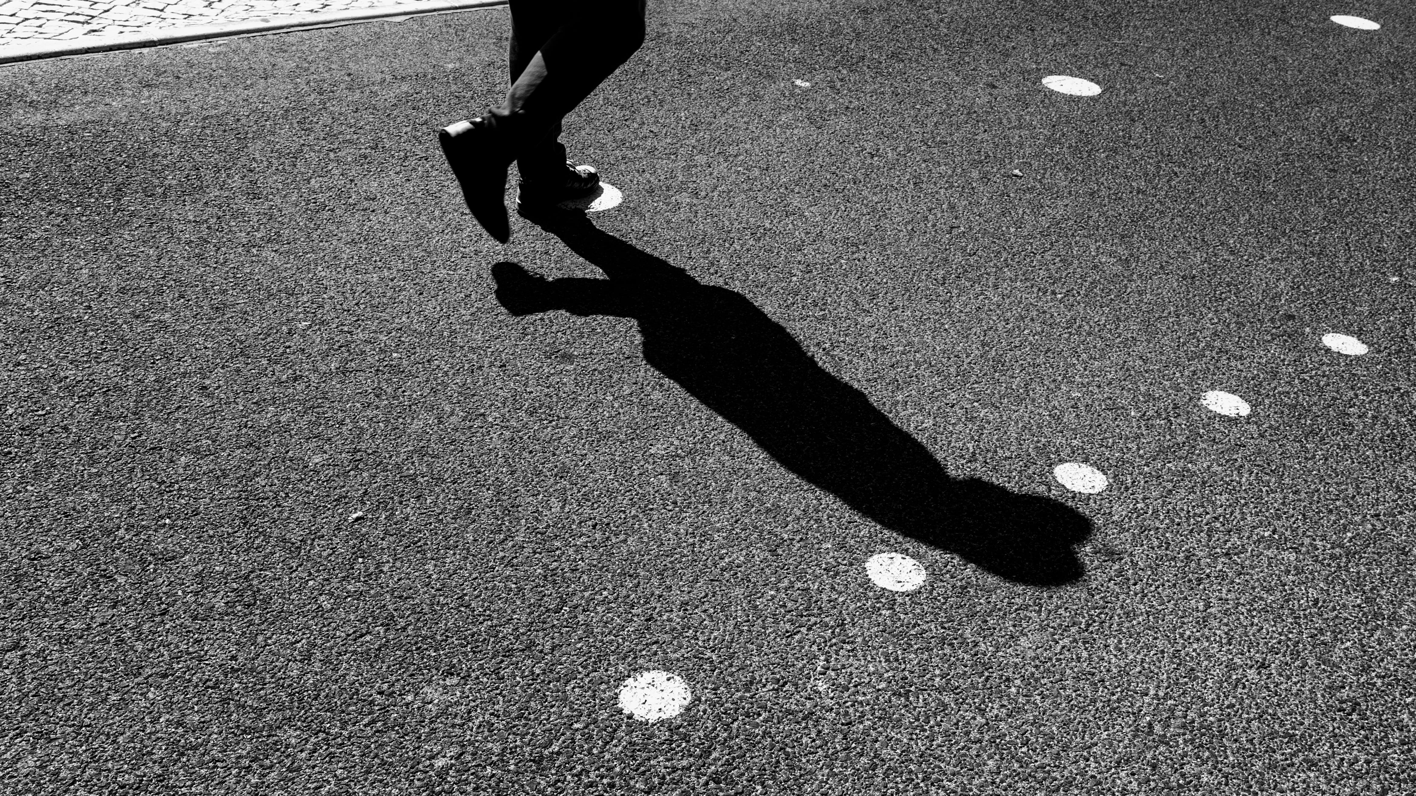 day, tarmac, road, portugal, human foot, leisure activity, apparel, bw, human body part, blackandwhite, nature, low section, shoe, outdoors, transportation, HD Wallpaper