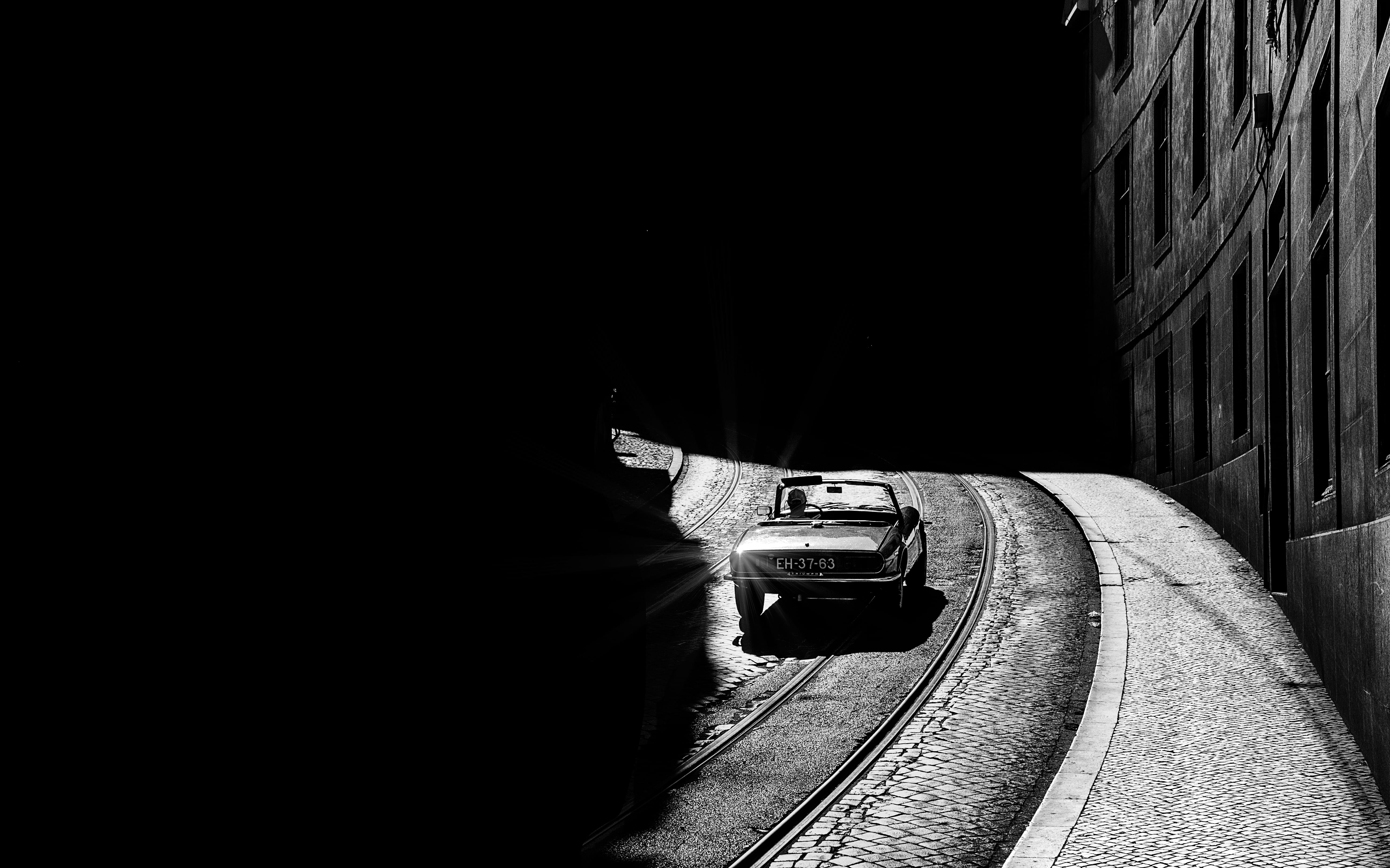 greyscale, no people, wheel, sitting, nature, ponte 25 de abril, copy space, portugal, wall - building feature, the way forward, day, bw, mode of transportation, HD Wallpaper