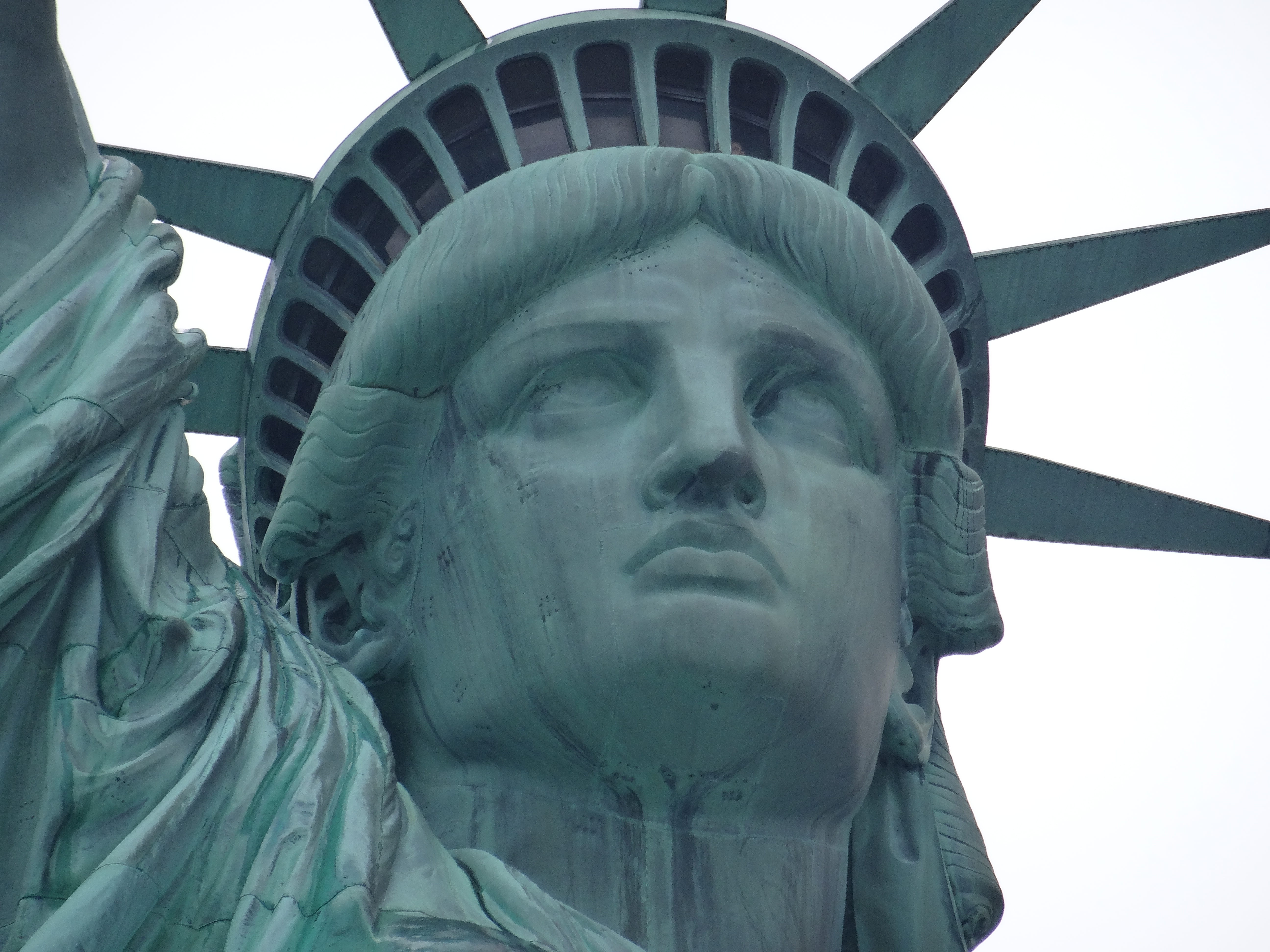 sculpture, architecture, tourism, human representation, statue, usa, symbol, outdoors, america, statue of liberty, representation, close-up, travel, sky, HD Wallpaper