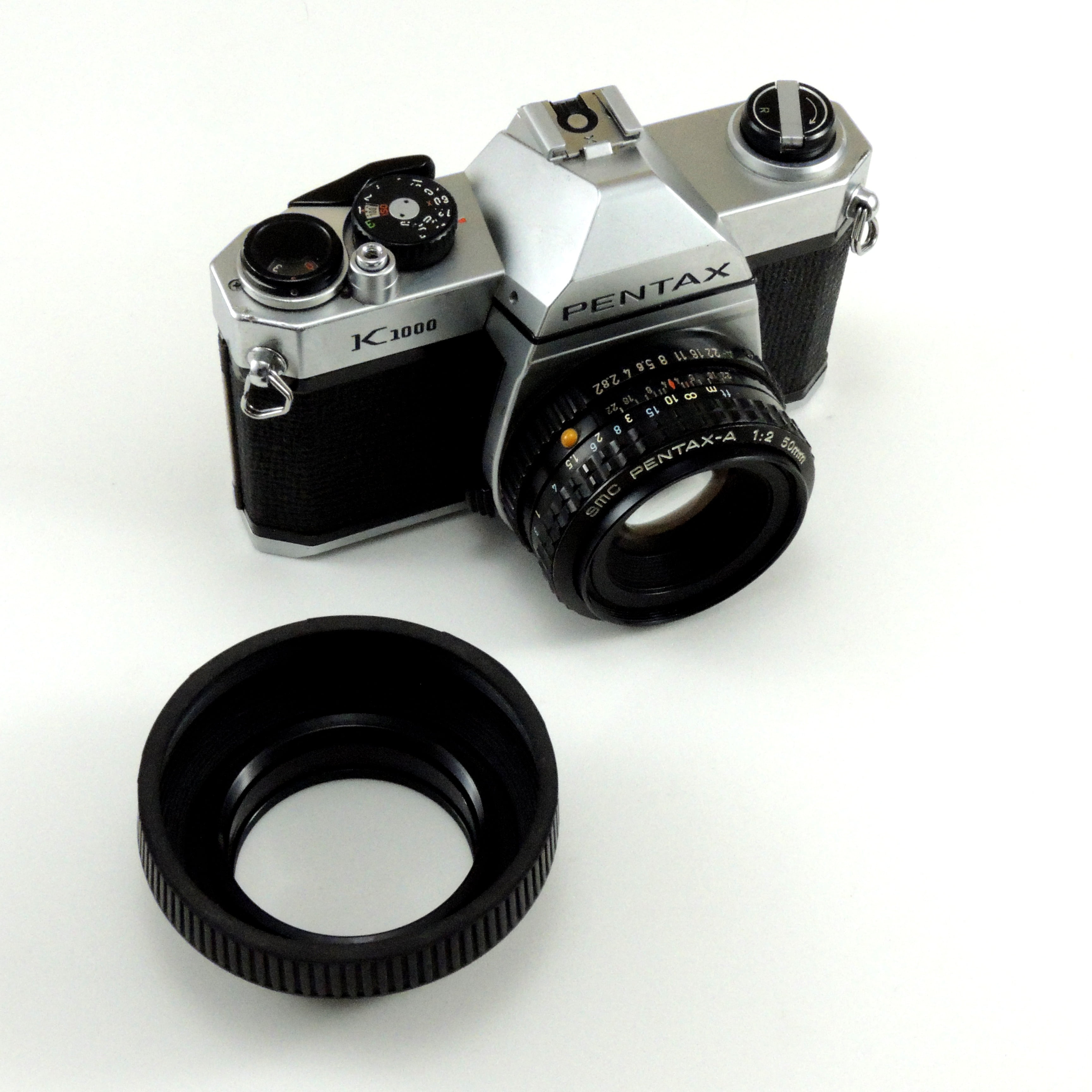 lens - eye, 50 mm, film reel, pentax, home video camera, lens, slr camera, high angle view, studio shot, k1000, indoors, 2K, no people, retro styled, former, Phone HD Wallpaper