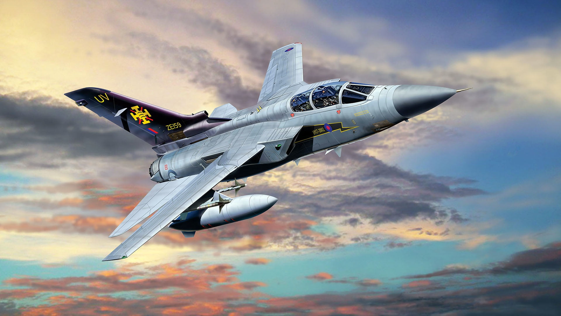 1080P, ADV, F.3, Tornado, Panavia, combat jet, Air Defence Variant, Interceptor, with variable sweep wing, HD Wallpaper