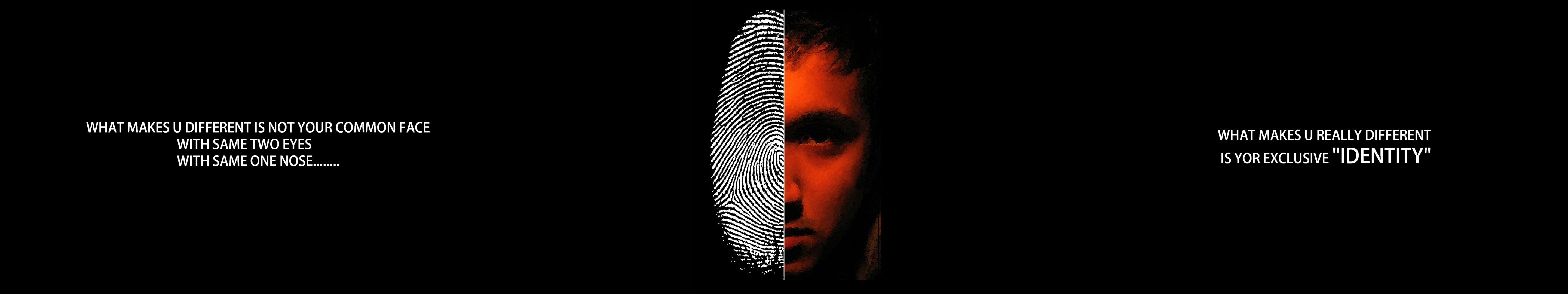 print, quote, identie, finger, visage, empreinte, 5K, citation, identity, HD Wallpaper