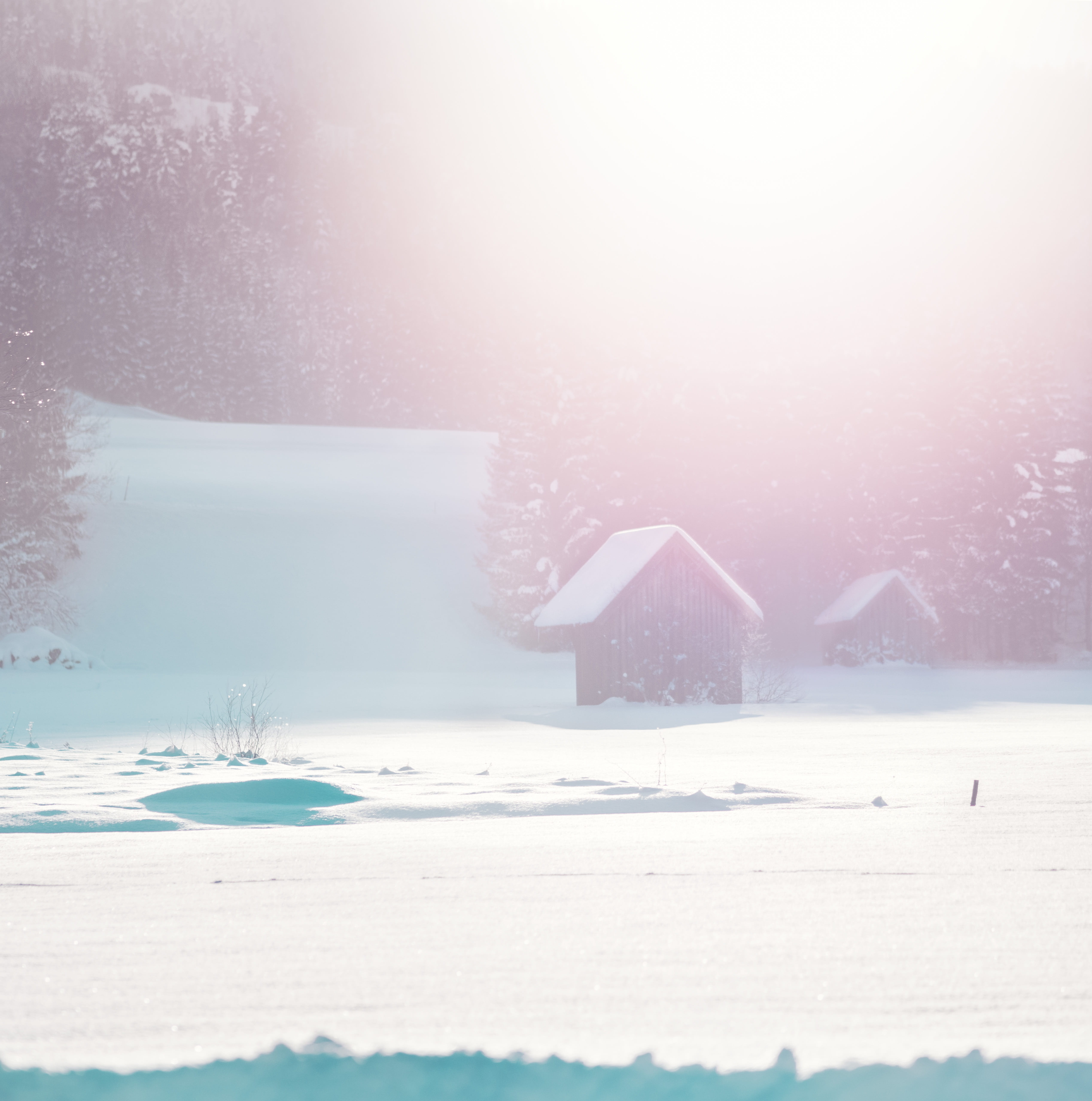 enchanted, pink mood, scale, extreme weather, 5K, blizzard, winter dream, nature, pink, fog, magic, romantic, alpine, snowing, building exterior, no people, Phone HD Wallpaper