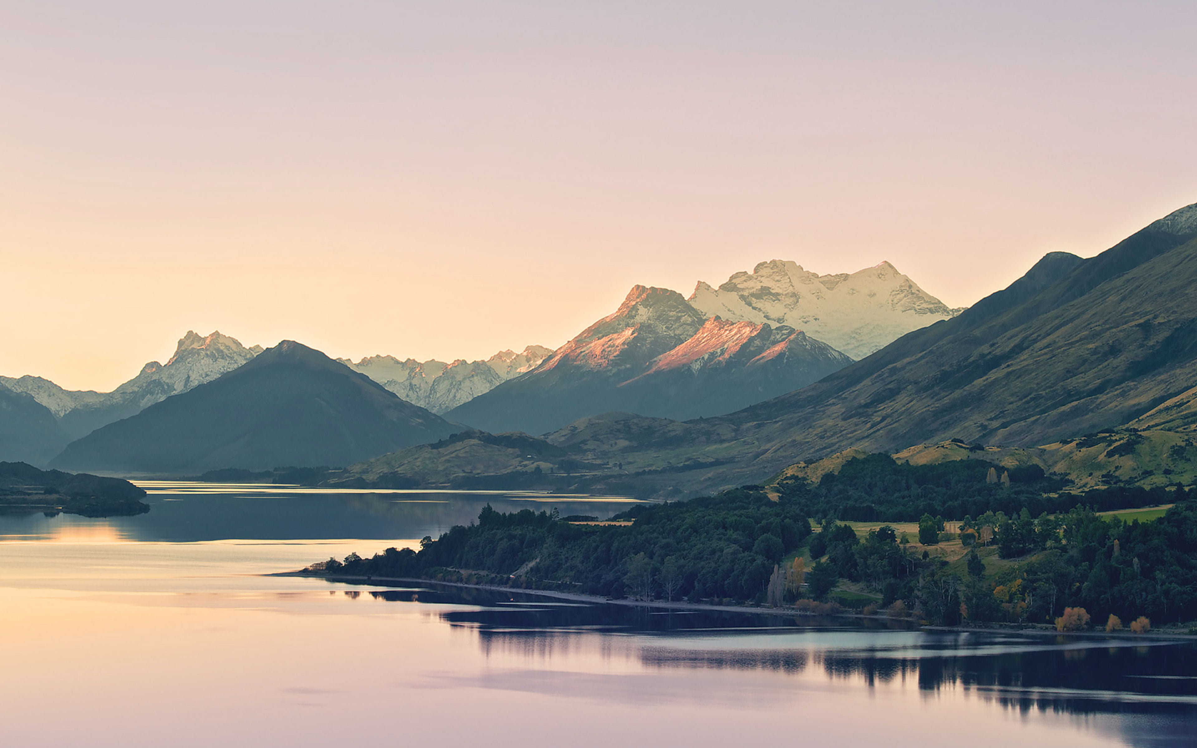 mountain range, tranquility, copy space, clear sky, scenics - nature, idyllic, waterfront, tranquil scene, sky, vanilla, non-urban scene, water, beauty in nature, HD Wallpaper