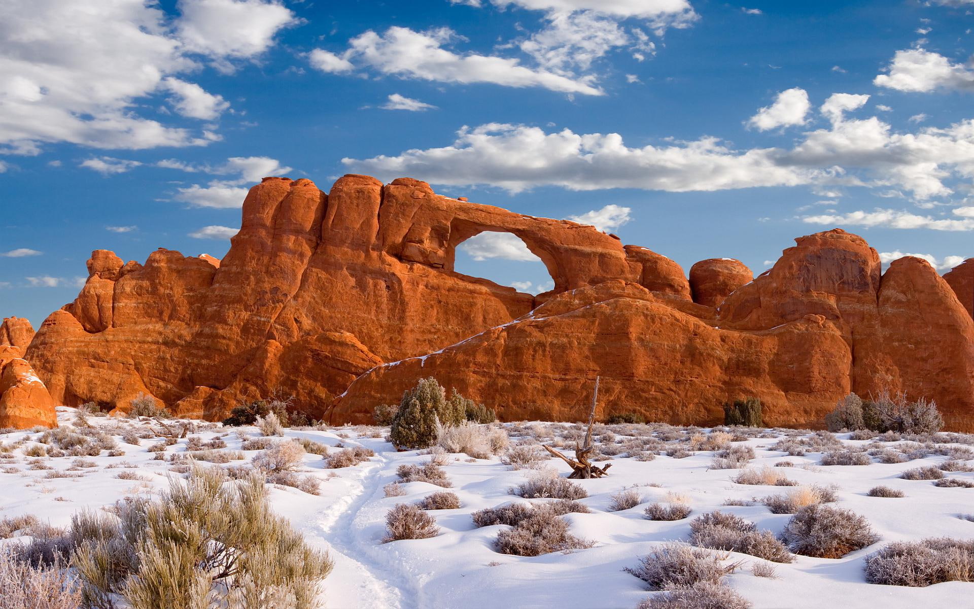 canyon, nature, snow, 1080P, HD Wallpaper