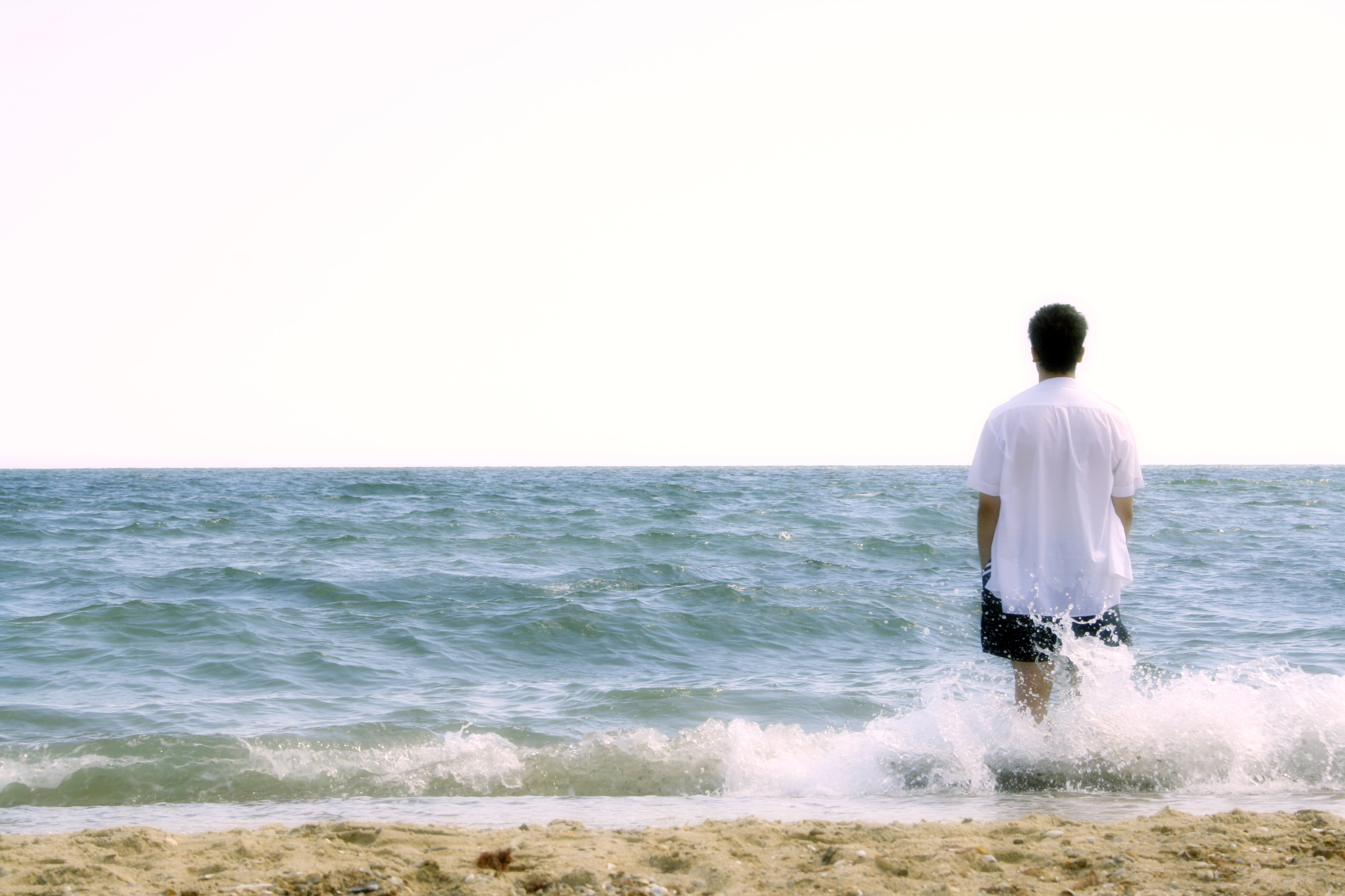 meditation, sky, one Man Only, serene People, foam, full length, s, business, nature, standing, adult, water, men, caucasian Ethnicity, harmony, leisure activity, HD Wallpaper