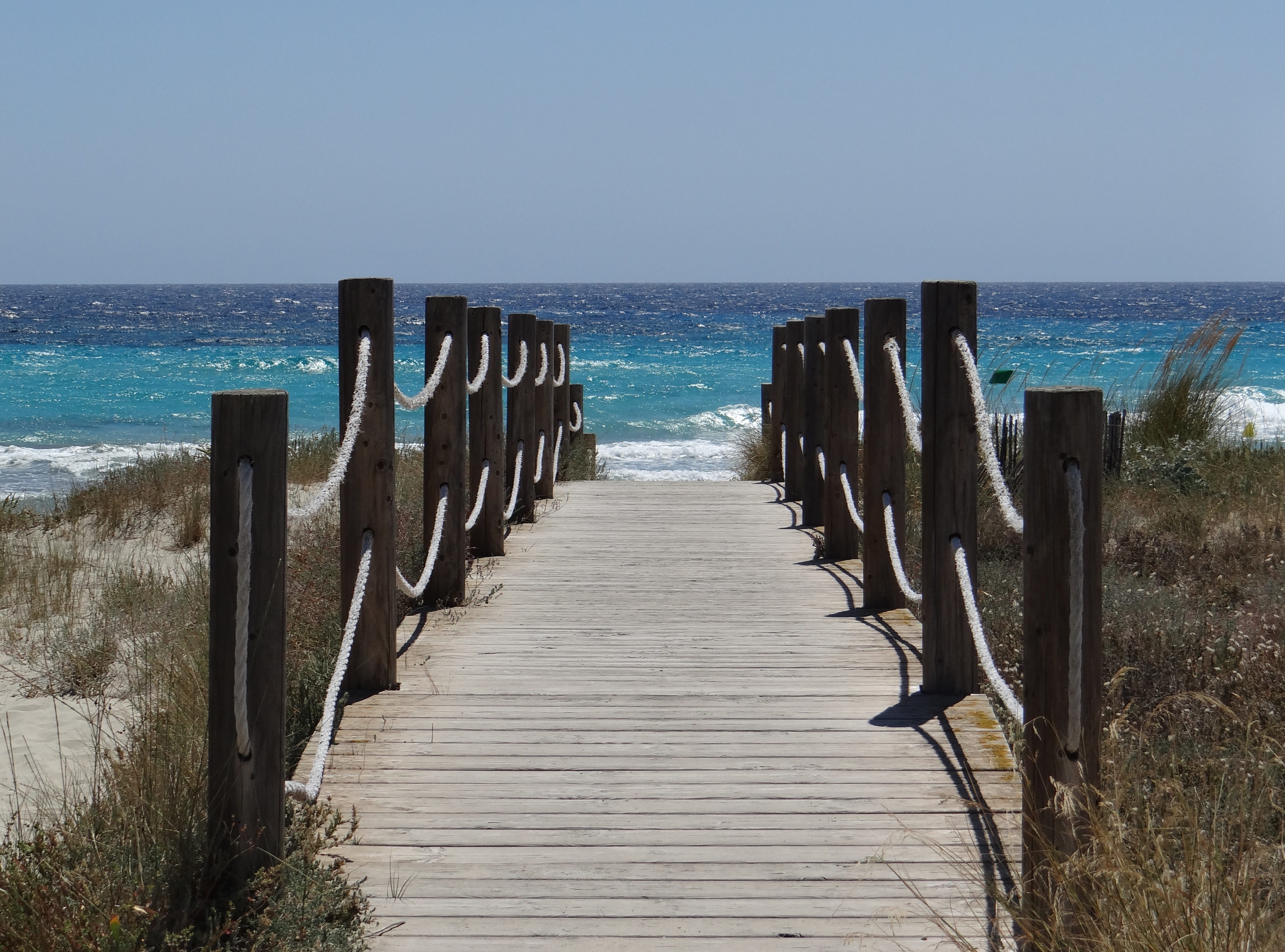 son bou, the way forward, beach, footpath, balearic islands, rest, web, in a row, outdoors, menorca, scenics - nature, dock, harmony, nature, water, black, HD Wallpaper