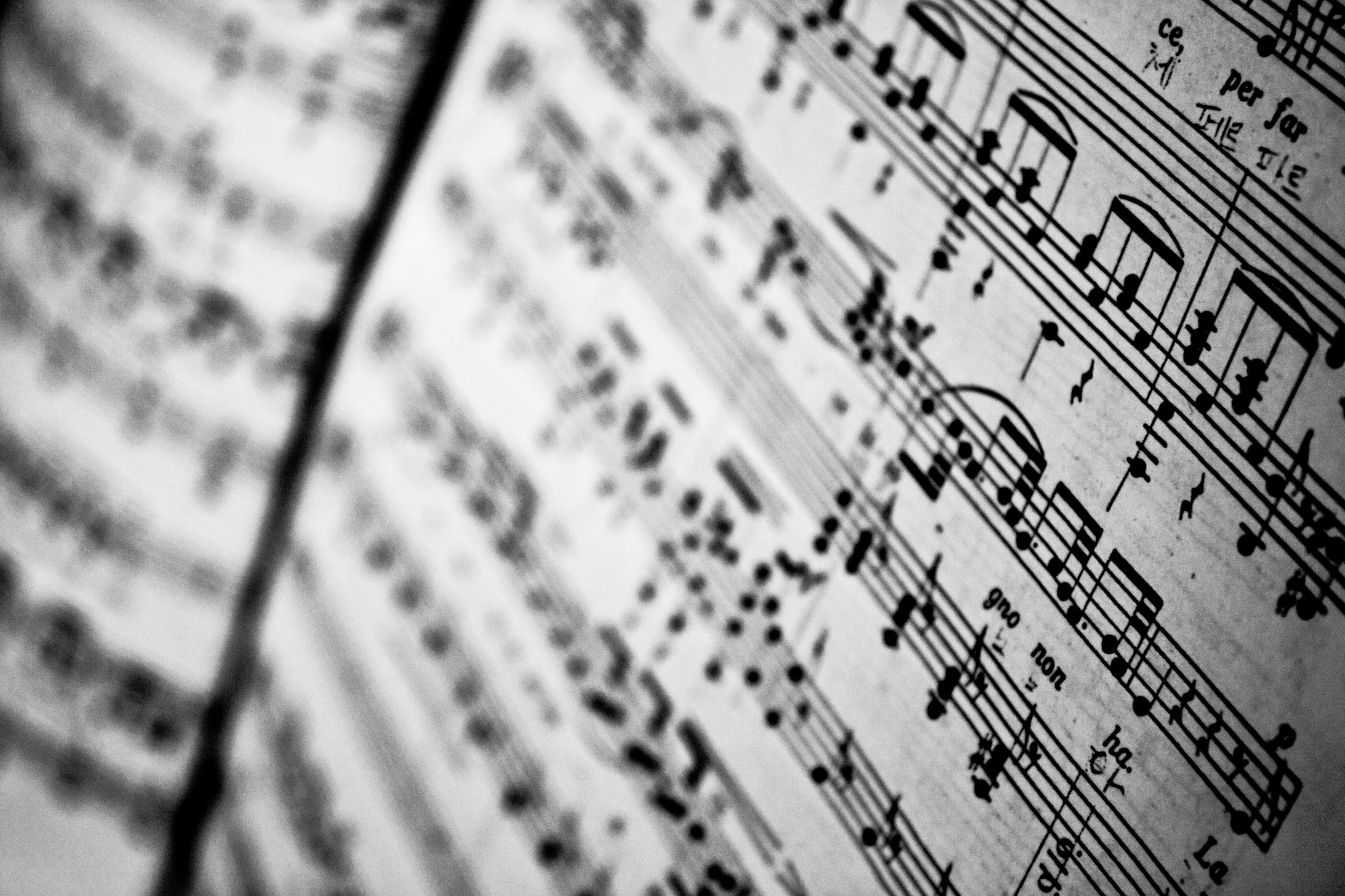 musical note, classical music, text, paper, kyiv city, score, book, document, arts culture and entertainment, selective focus, pattern, non-western script, HD Wallpaper