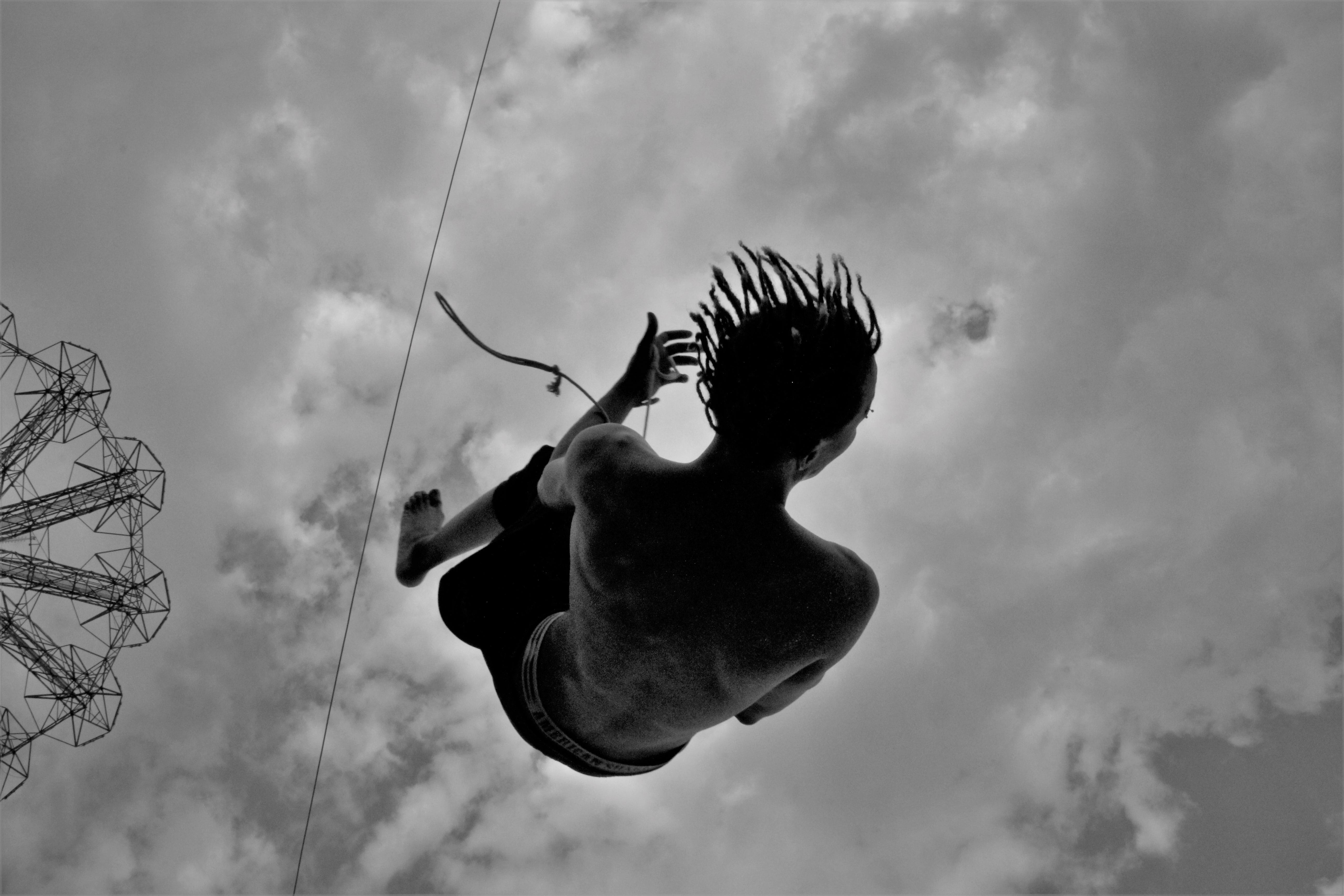 extreme, lifestyle, motion, tricks, nature, fly, boy, sky, outdoors, animal wildlife, urban, brave, energy, hanging, exercise, activity, parkour, athlete, HD Wallpaper
