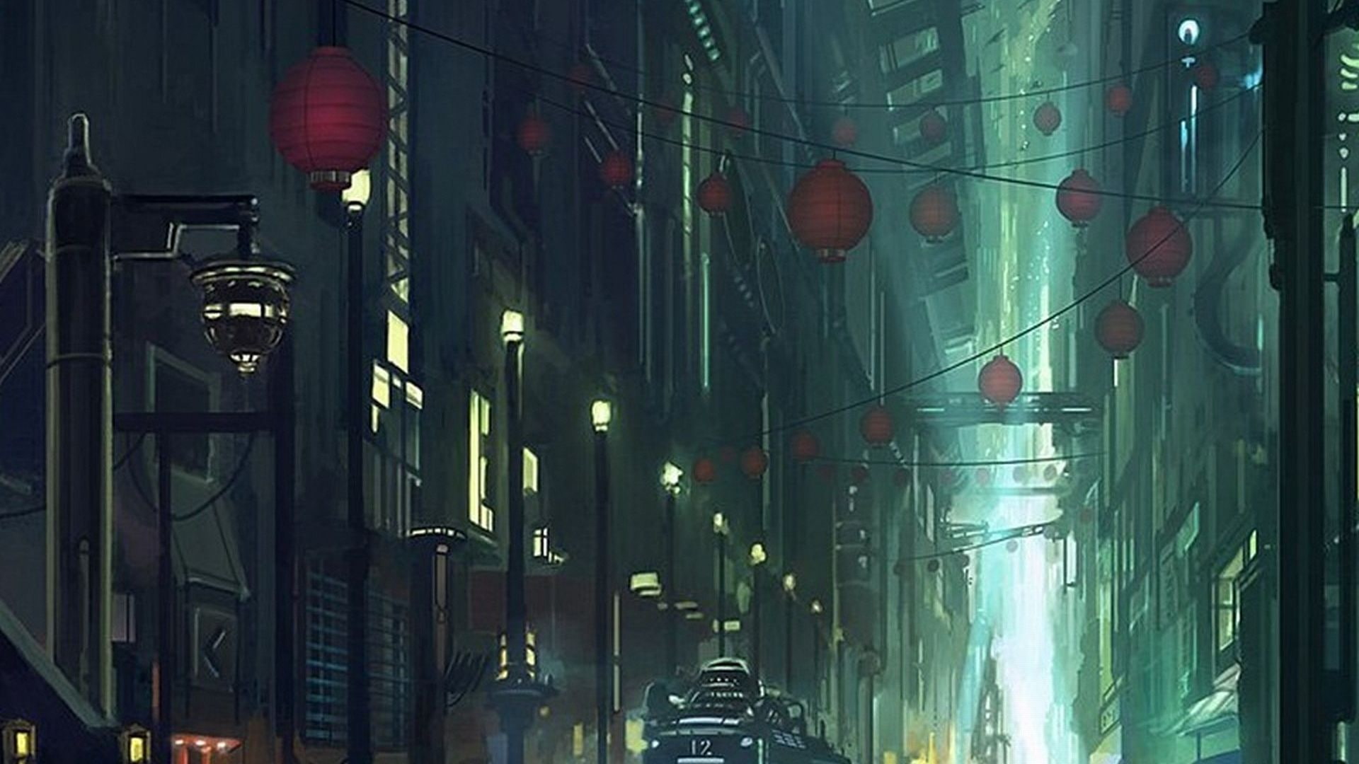 futuristic, science fiction, hd, trains, 1080P, cityscapes, upscaled, train, artwork, HD Wallpaper
