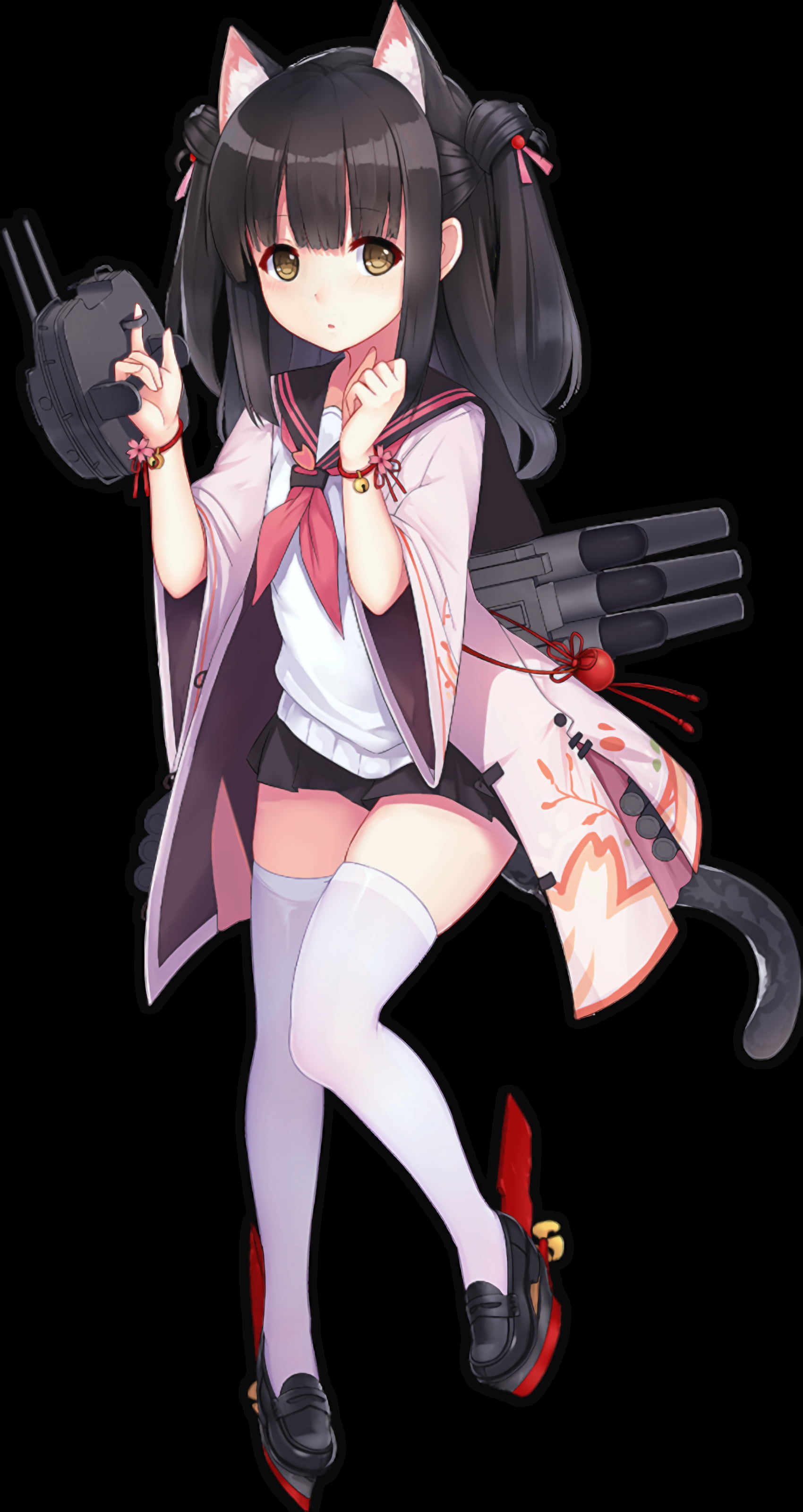 anime, 2K, anime girls, upscaled, ship, transparent background, Azur Lane, Phone HD Wallpaper