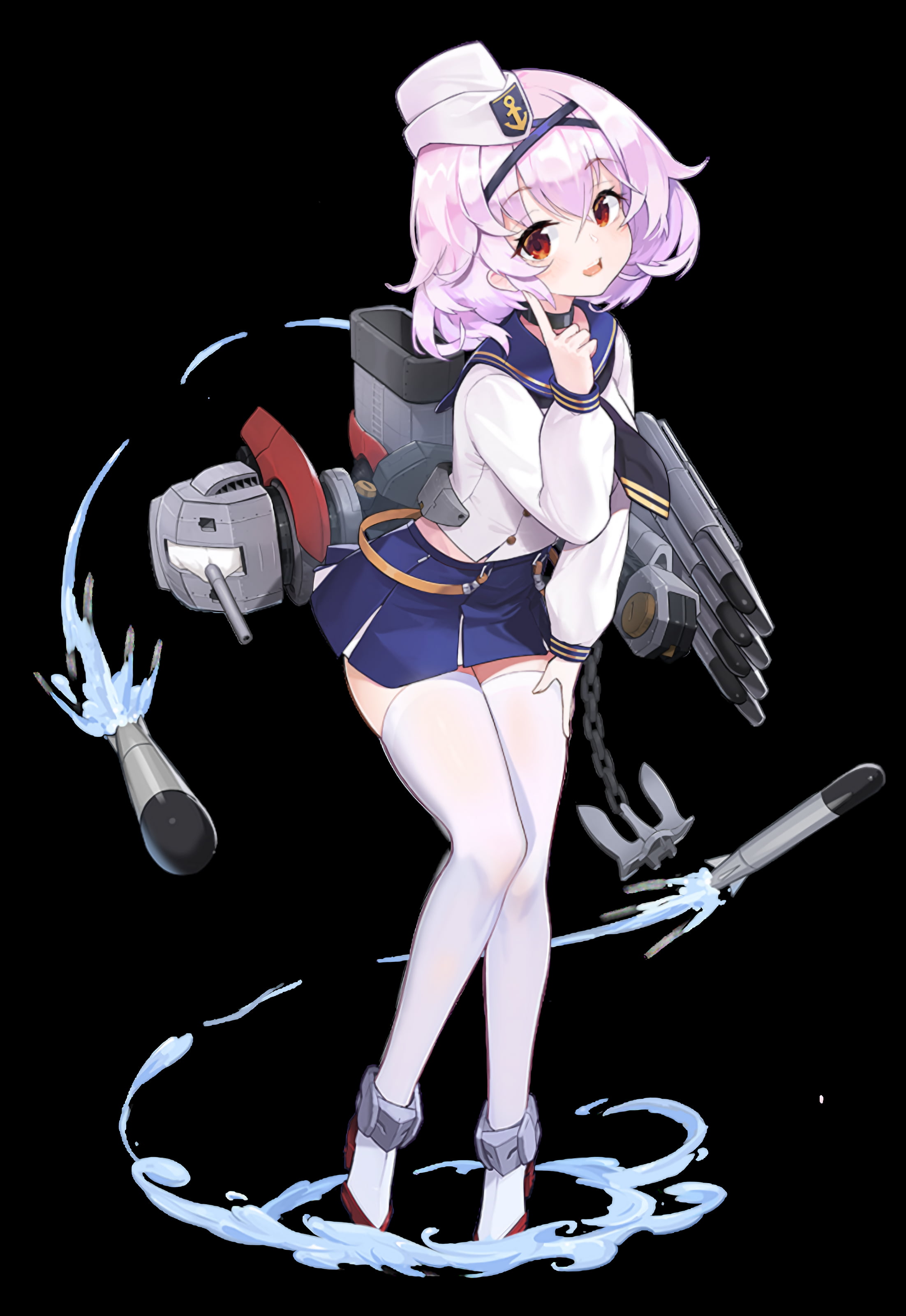 anime, Azur Lane, upscaled, transparent background, 2K, anime girls, Phone HD Wallpaper