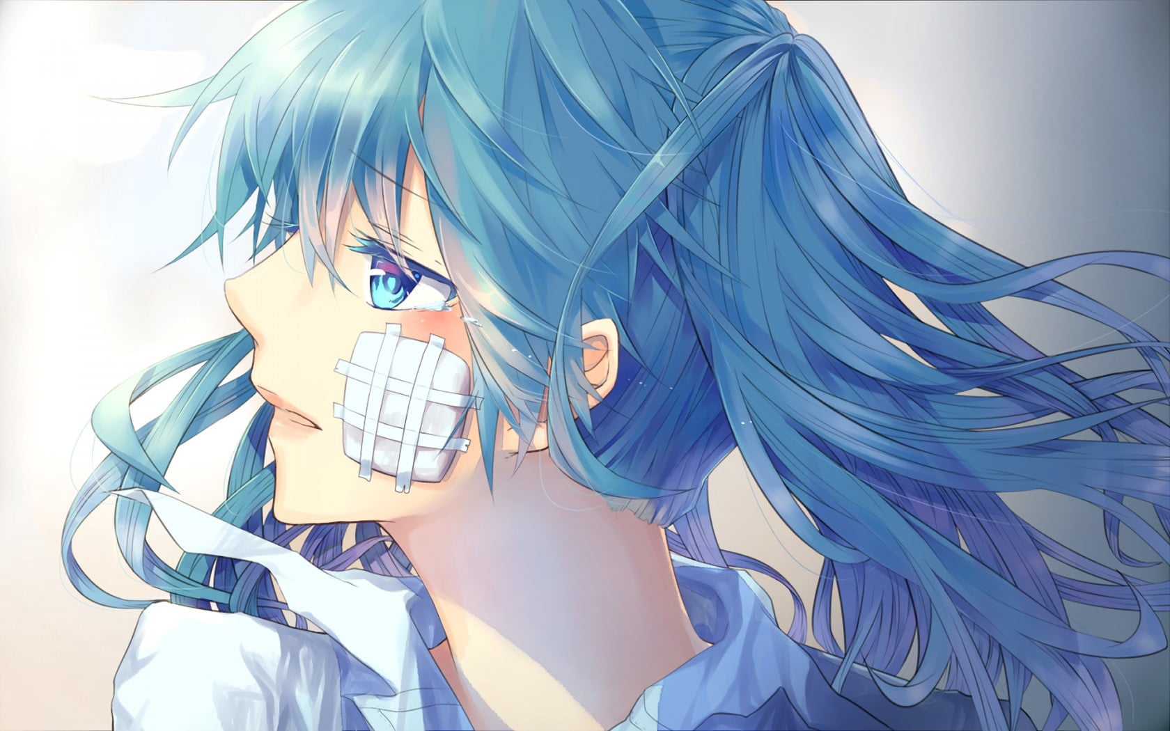 looking away, hair, young women, indoors, hatsune miku, profile, studio shot, computer Graphic, vocaloid, art, pattern, creativity, real people, young adult, HD Wallpaper
