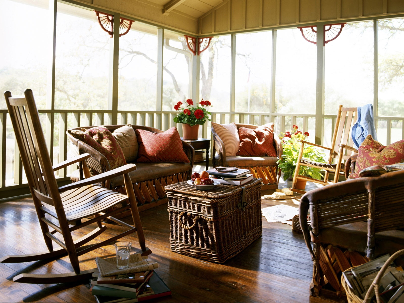 indoors, flower, day, flowering plant, table, chair, potted plant, plant, wicker, home interior, rocking chair, window, no people, interior, 720P, furniture, HD Wallpaper