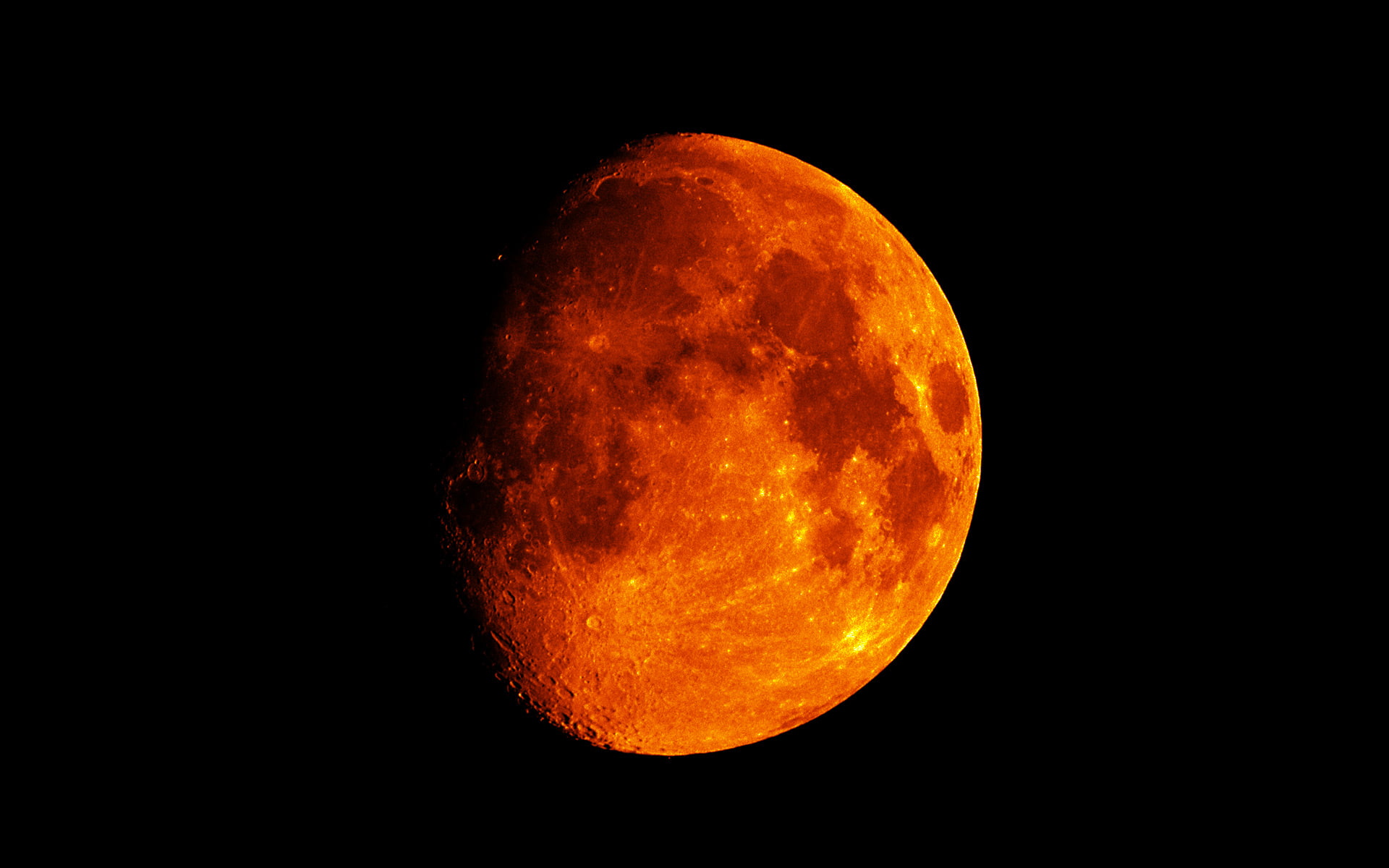 1080P, roja, space and planet, luna, HD Wallpaper