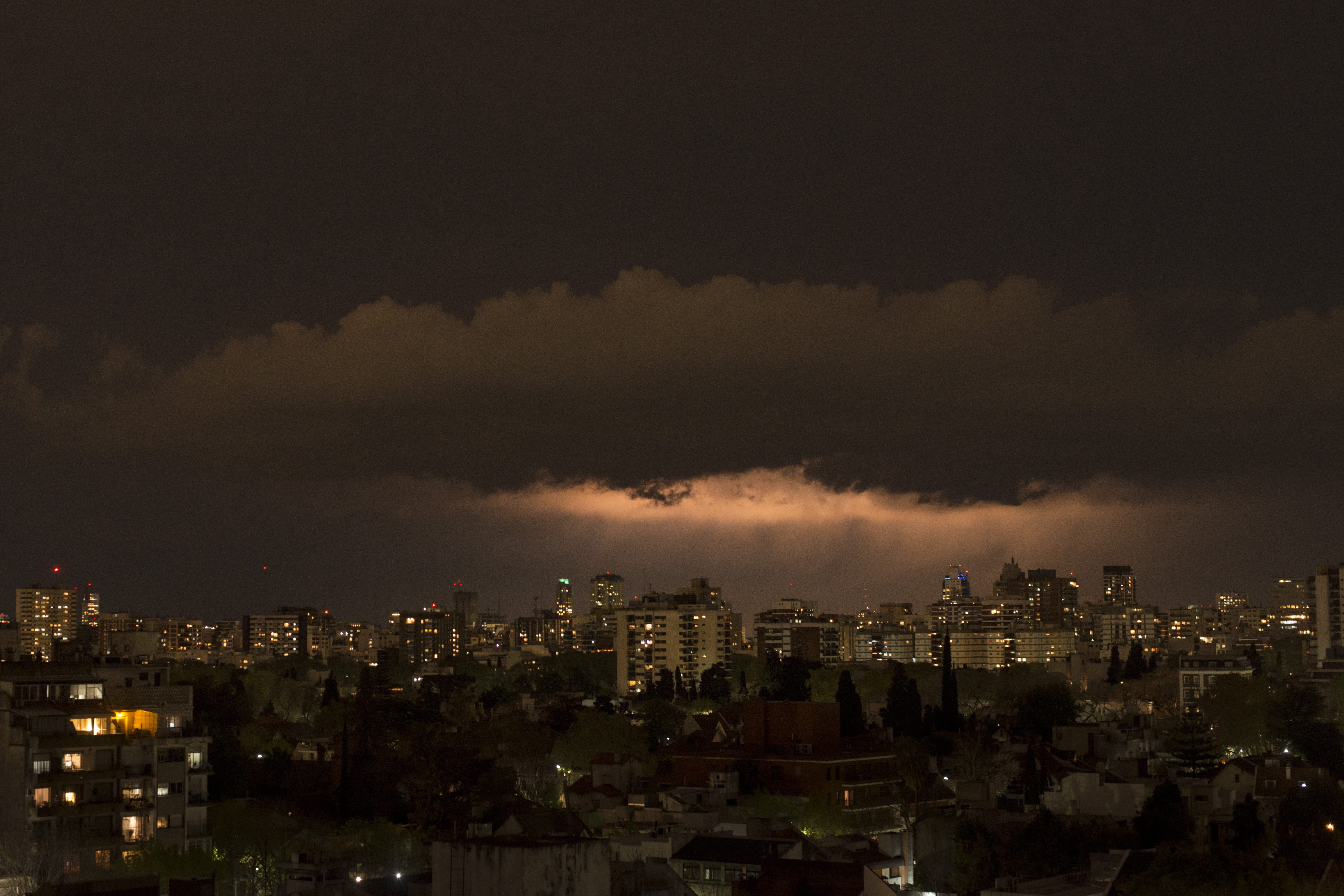 buenos aires, iluminated, skyscraper, storm, night, nature, office building exterior, crowded, magic, built structure, cloud, residential district, nightsky, HD Wallpaper