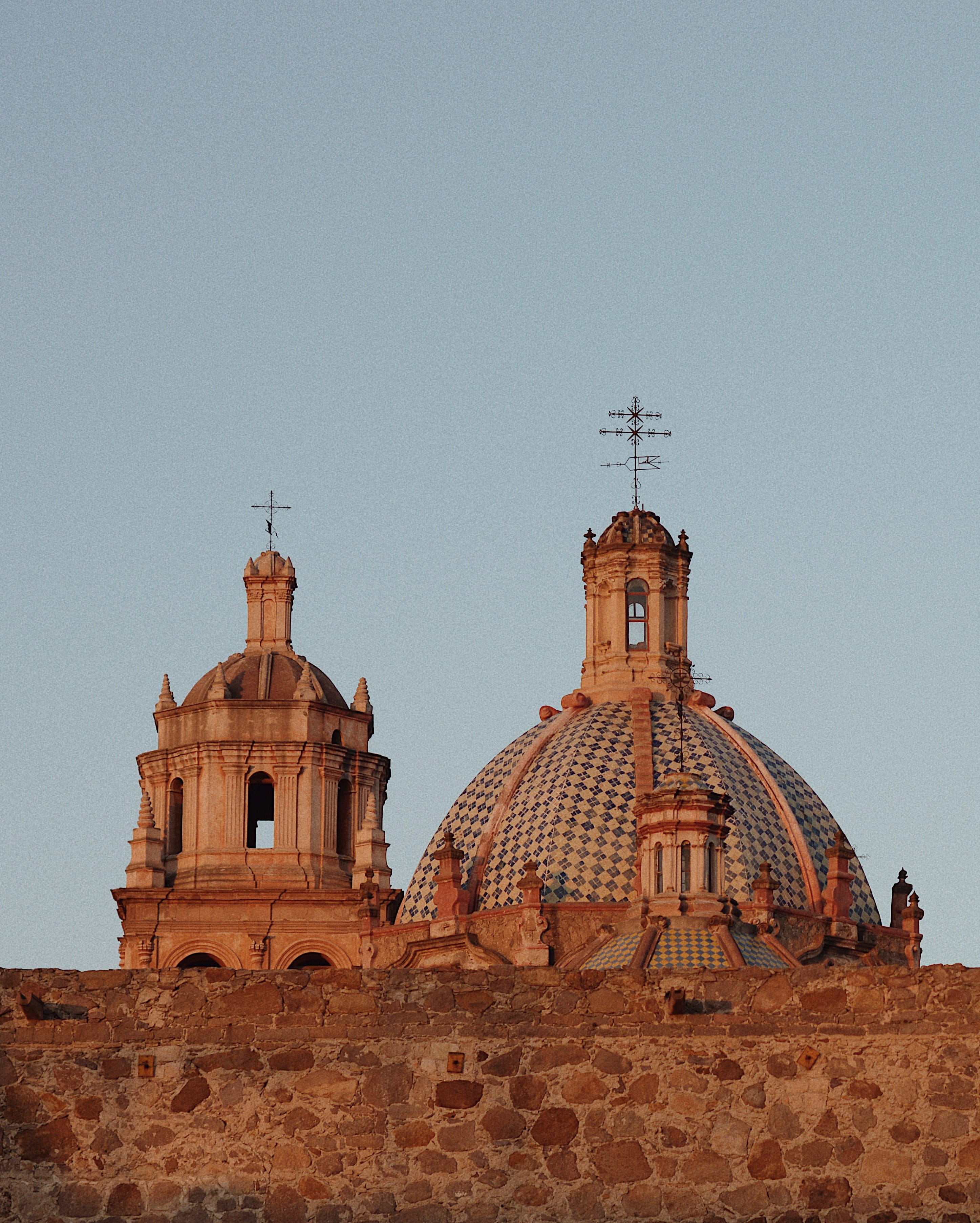 church, san luis potosi, cross, outdoors, méxico, clear sky, sky, place of worship, belief, day, spirituality, building, travel destinations, culture, mexico, Phone HD Wallpaper