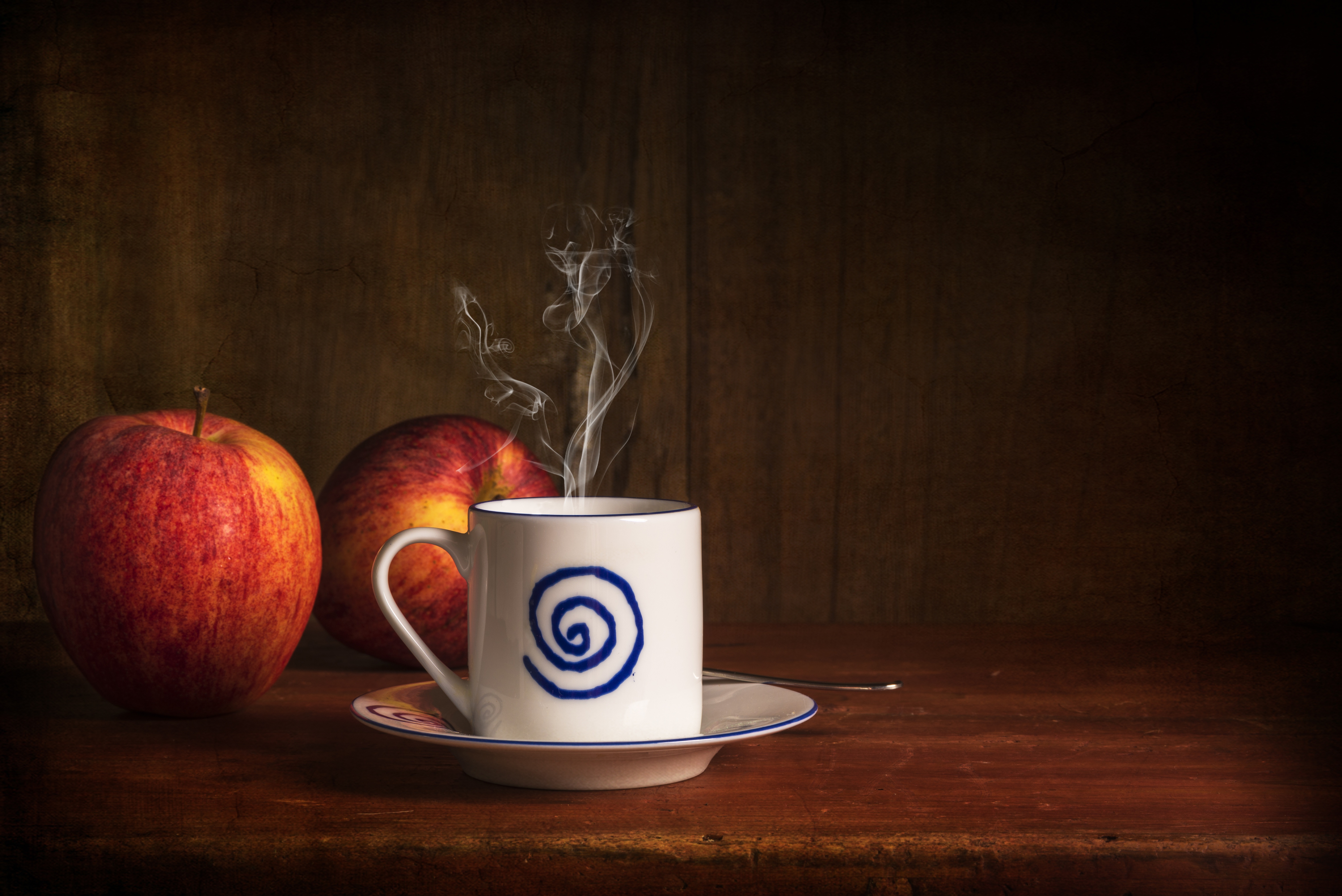 apples, food and drink, smoke, fruit, freshness, healthy eating, wellbeing, luggage, heat - Temperature, coffee, food, cup, crockery, cafe, coffee cup, HD Wallpaper