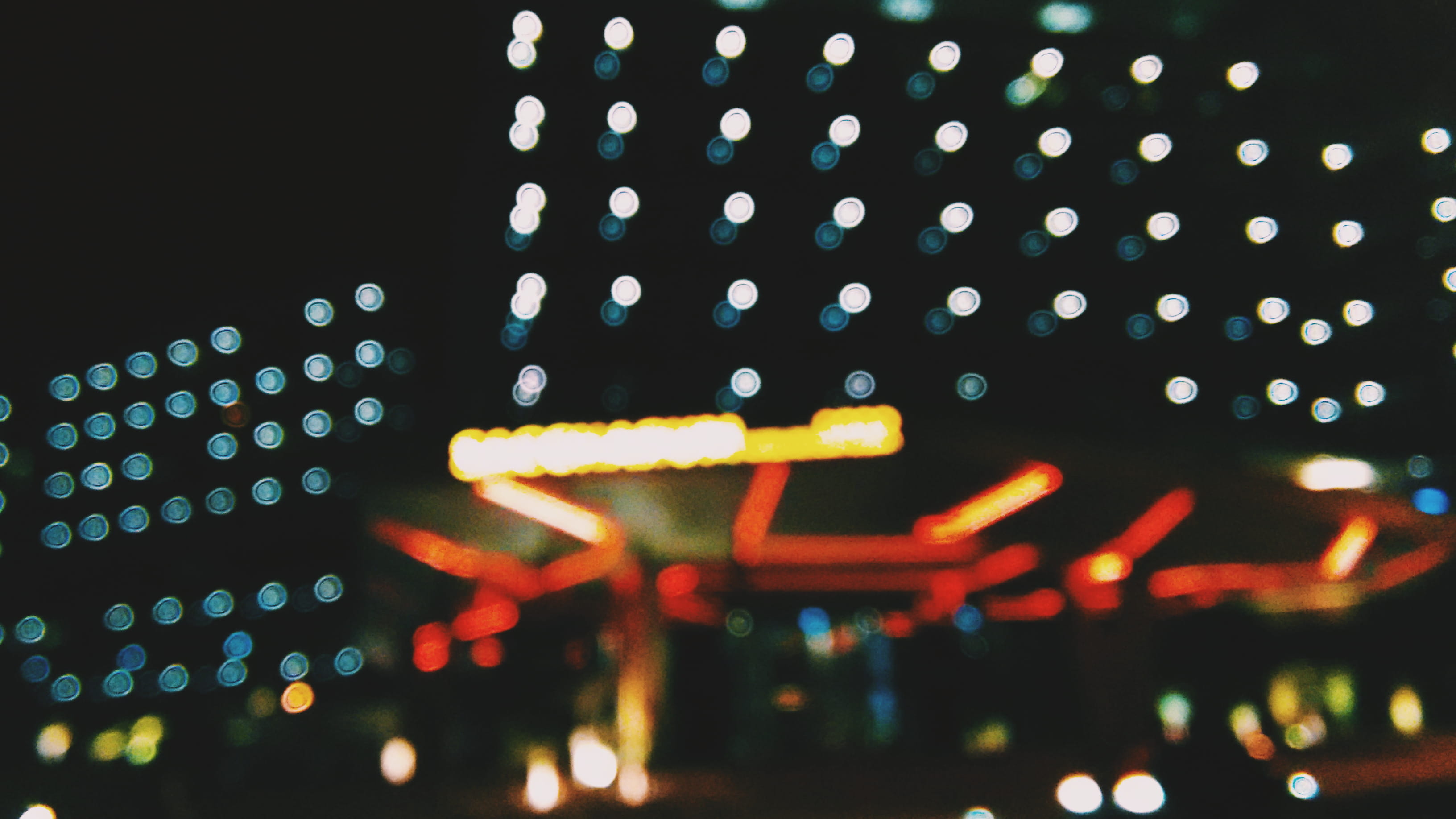 illuminated, glowing, lights at night, neon, orange, light, no people, arts culture and entertainment, focus on foreground, created, architecture, red, HD Wallpaper