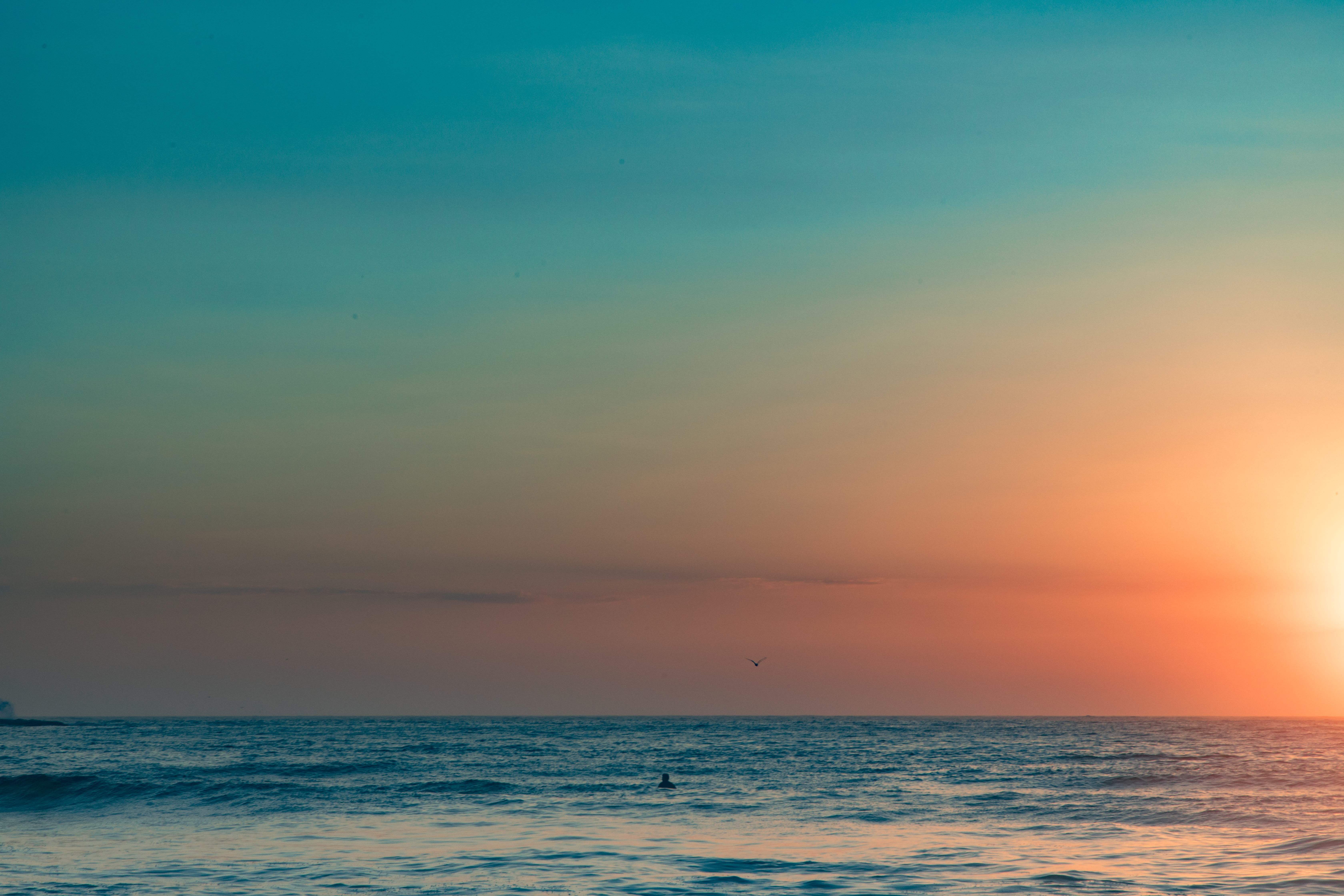 australia, idyllic, gradient, scenics - nature, tranquility, cloud - sky, nature, sky, horizon, orange color, horizon over water, sunrise, remote, non-urban scene, HD Wallpaper
