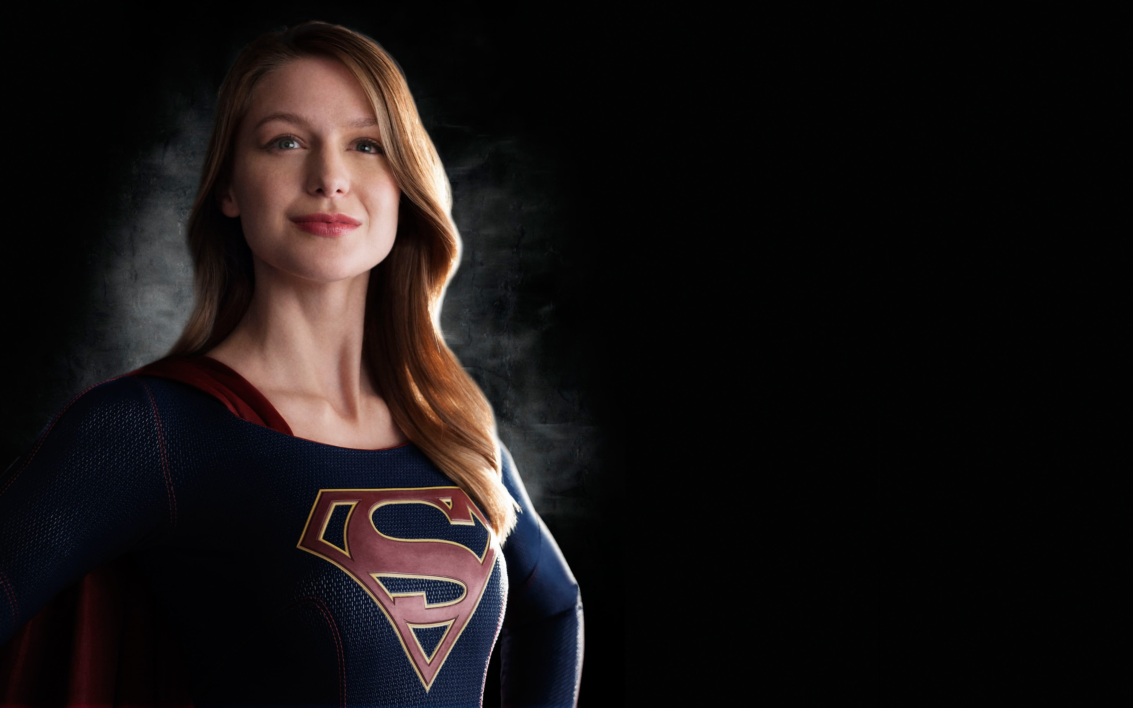 portrait, beautiful woman, studio shot, looking at camera, black background, athlete, one person, supergirl, copy space, young adult, hairstyle, young women, HD Wallpaper