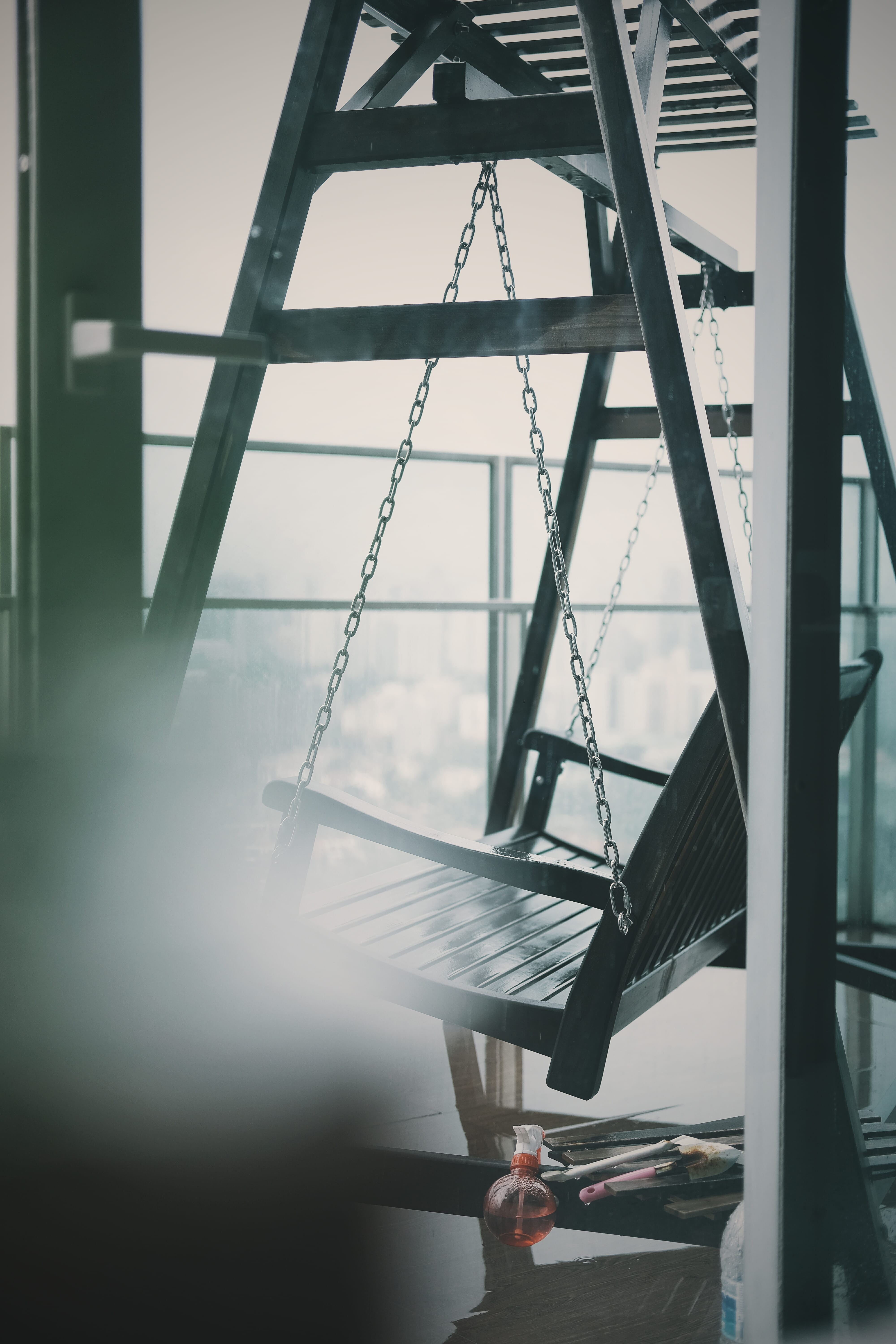 moody, sunlight, hanging, focus on background, vibes, industry, nature, chill, no people, weather, transportation, sky, day, rain, united states, selective focus, Phone HD Wallpaper