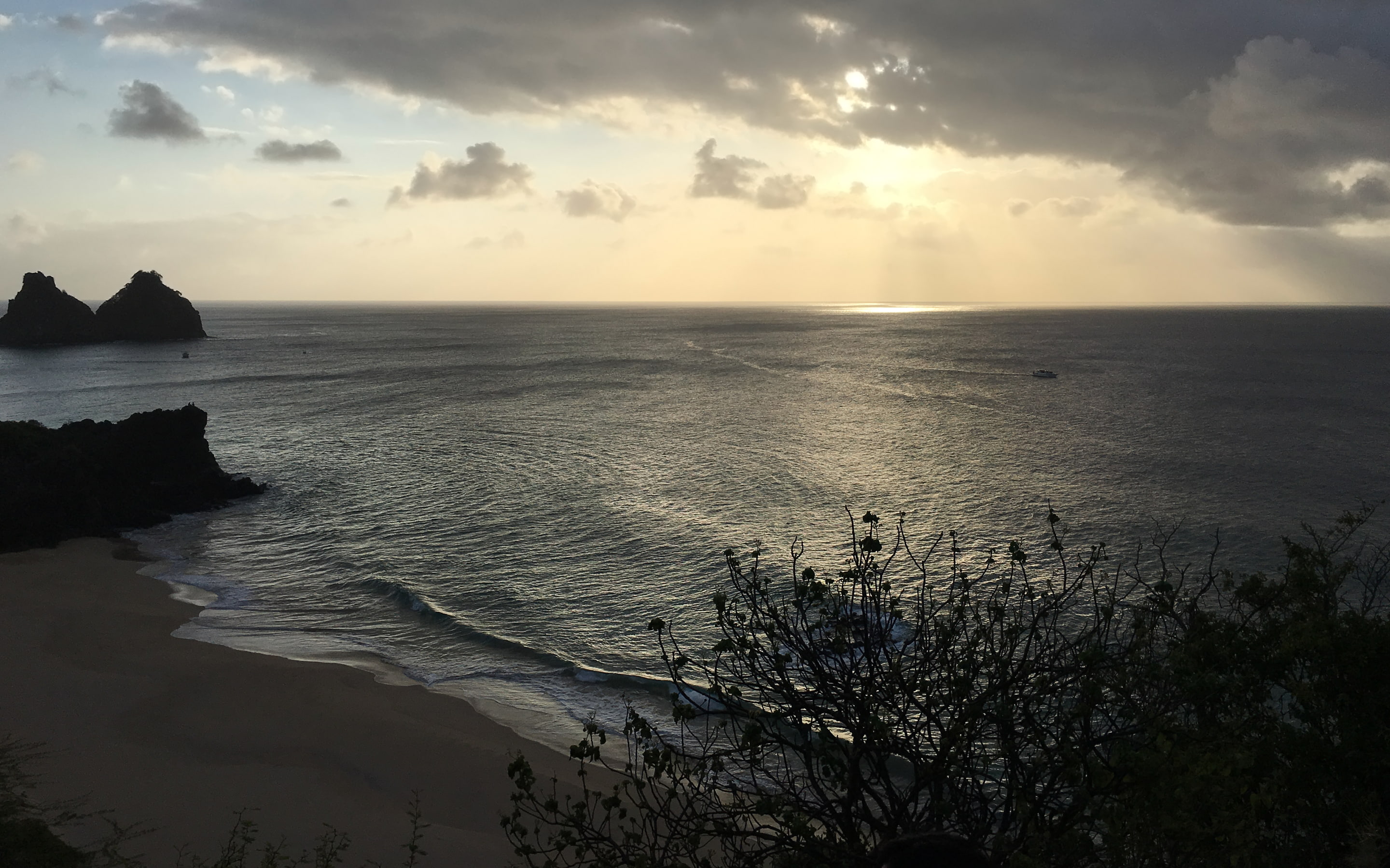 Fernando de Noronha, brazil, 2K, sea, nature, sunset, HD Wallpaper