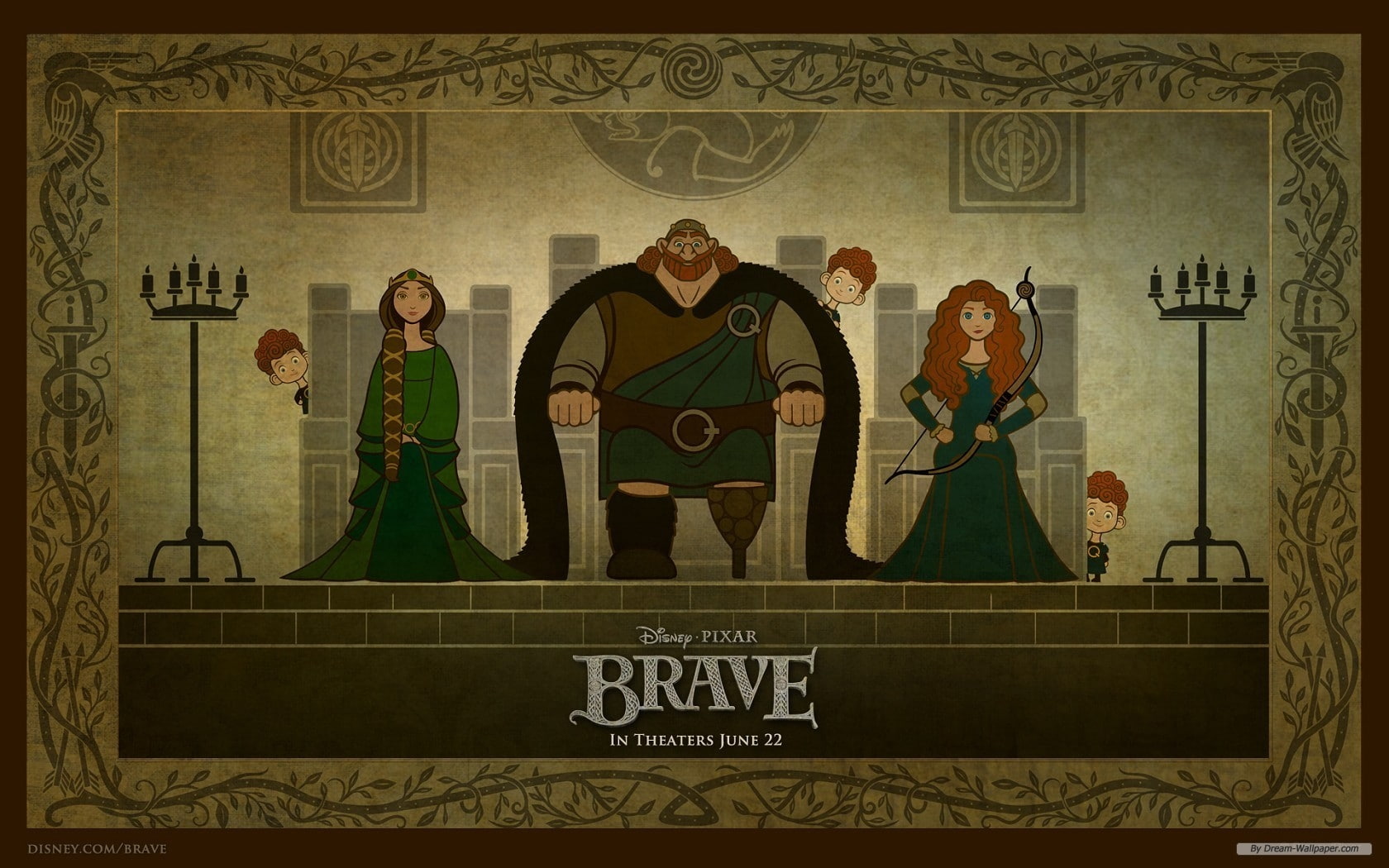 hd, art, 720P, Pixar, disney, entertainment, movies, brave, x, HD Wallpaper