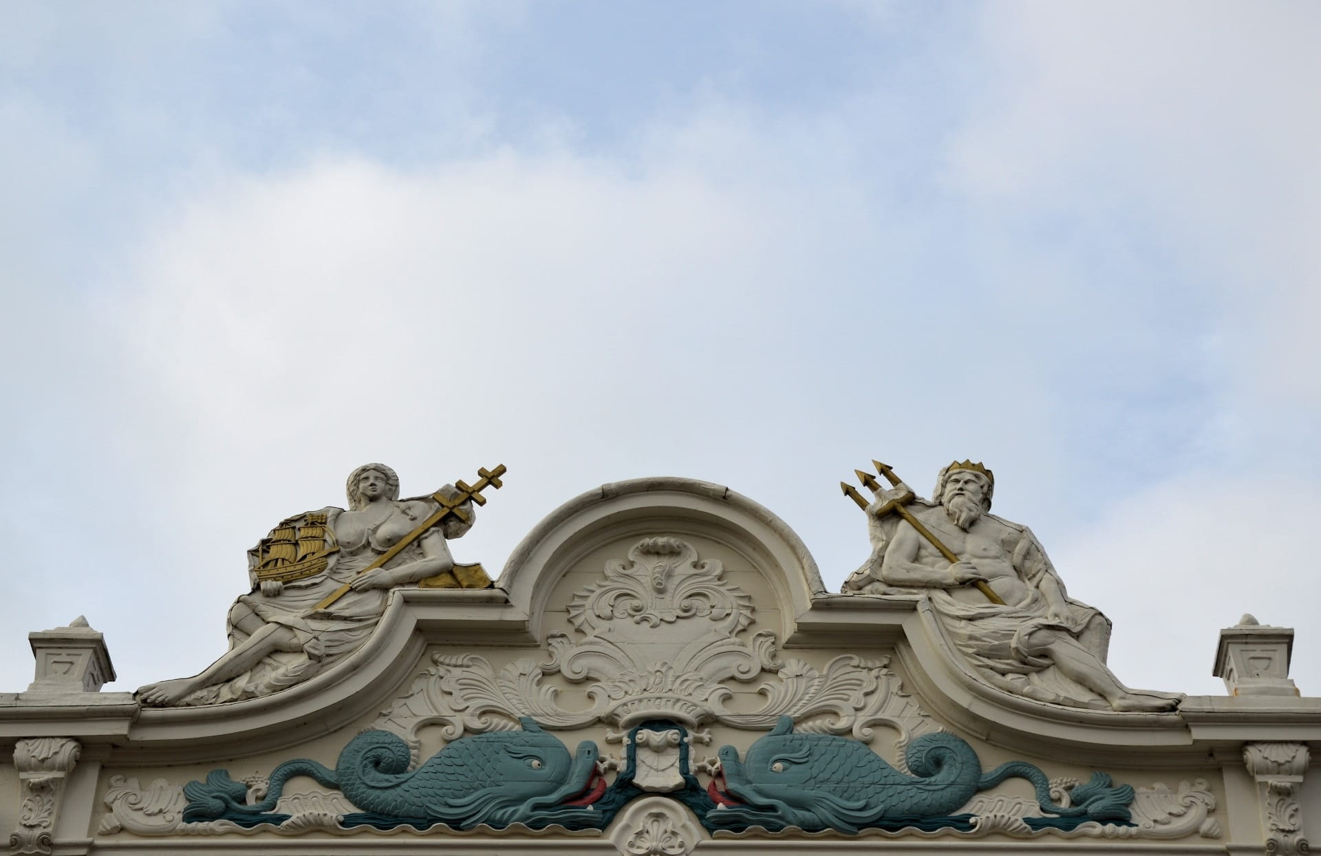 representation, human representation, low angle view, no people, built Structure, artwork, angel, creative, day, Statue, ornate, Gods, stone, 1080P, carving - craft product, HD Wallpaper