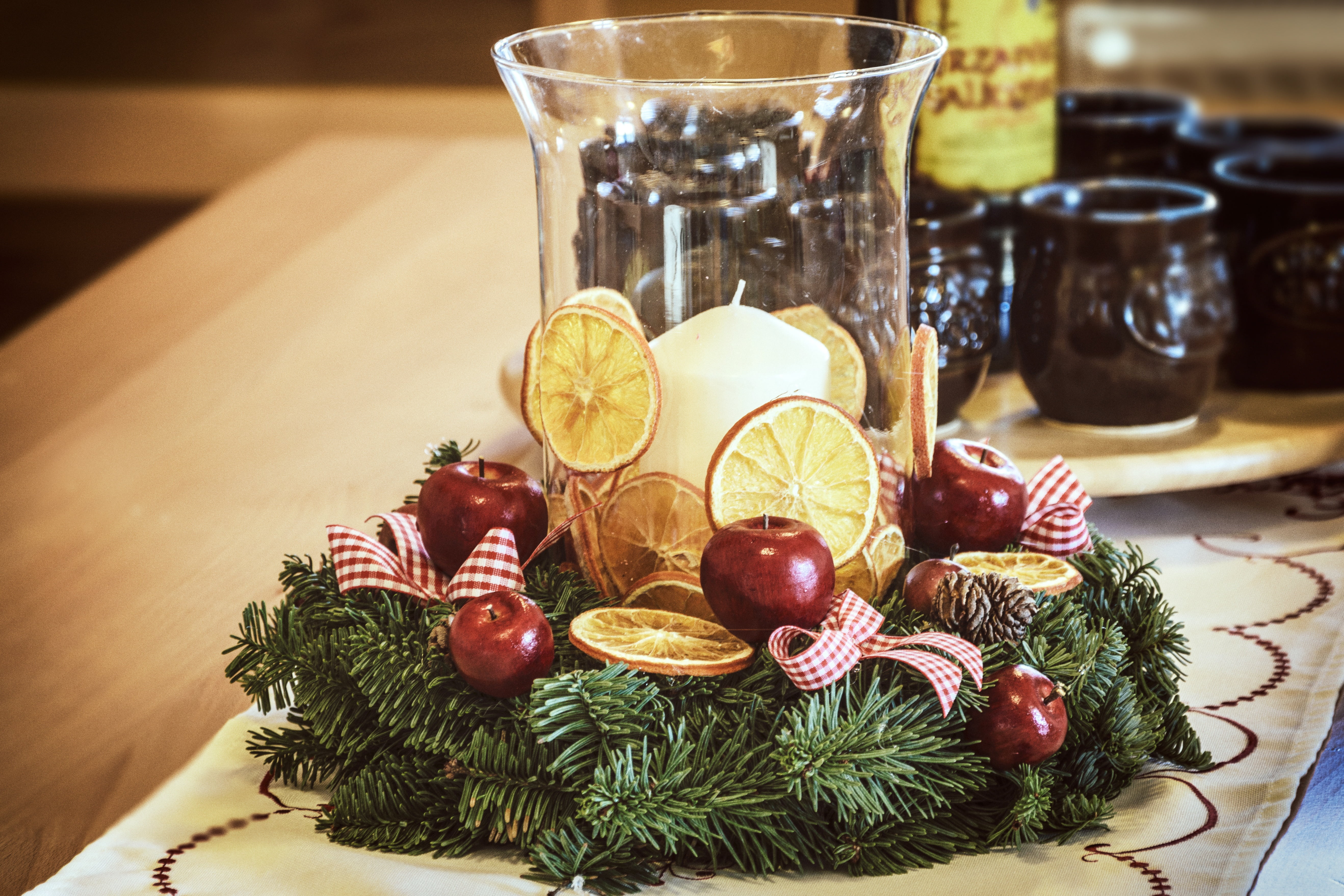 alcohol, vintage, meeting, drinking glass, table, herb, container, 5K, winter, mulled, no people, the tradition of, analog, freshness, decoration, holiday, HD Wallpaper
