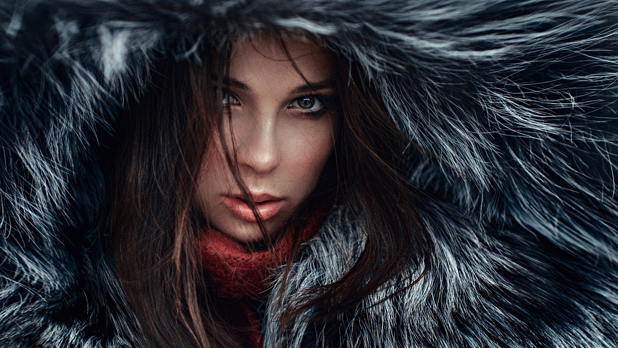 sponge, 1080P, the beauty, Venera Ray, fur, George Chernyadev, HD Wallpaper