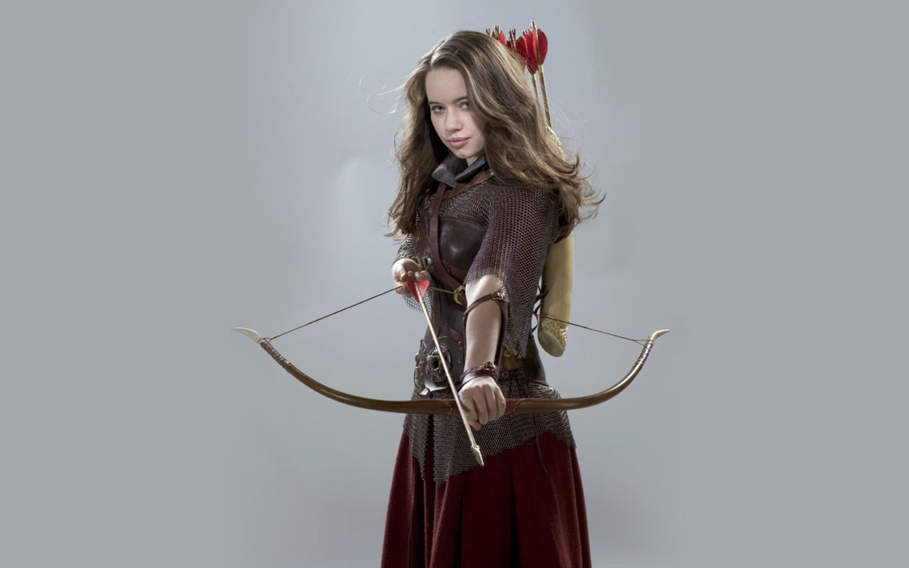 720P, Anna Popplewell, bows, HD Wallpaper