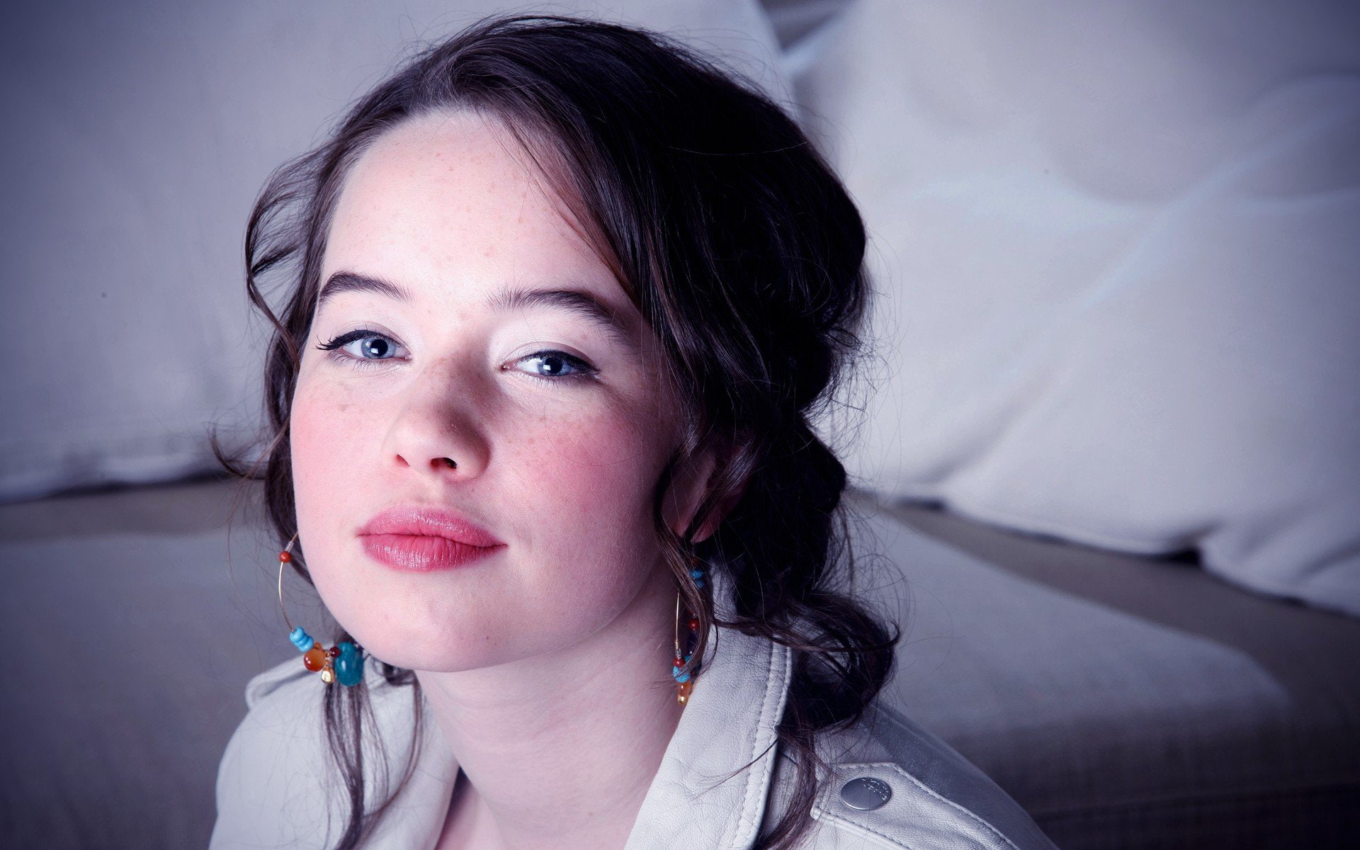 1080P, women, faces, brunettes, popplewell, anna, HD Wallpaper