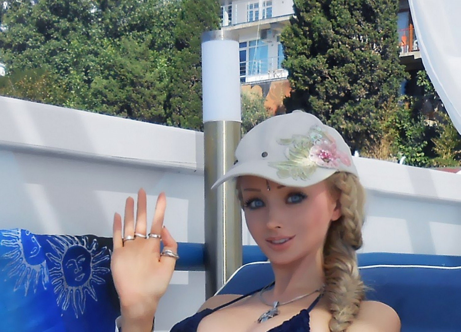 720P, valeria, lukyanova, blonde, women, cosplay, cap, barbie, HD Wallpaper