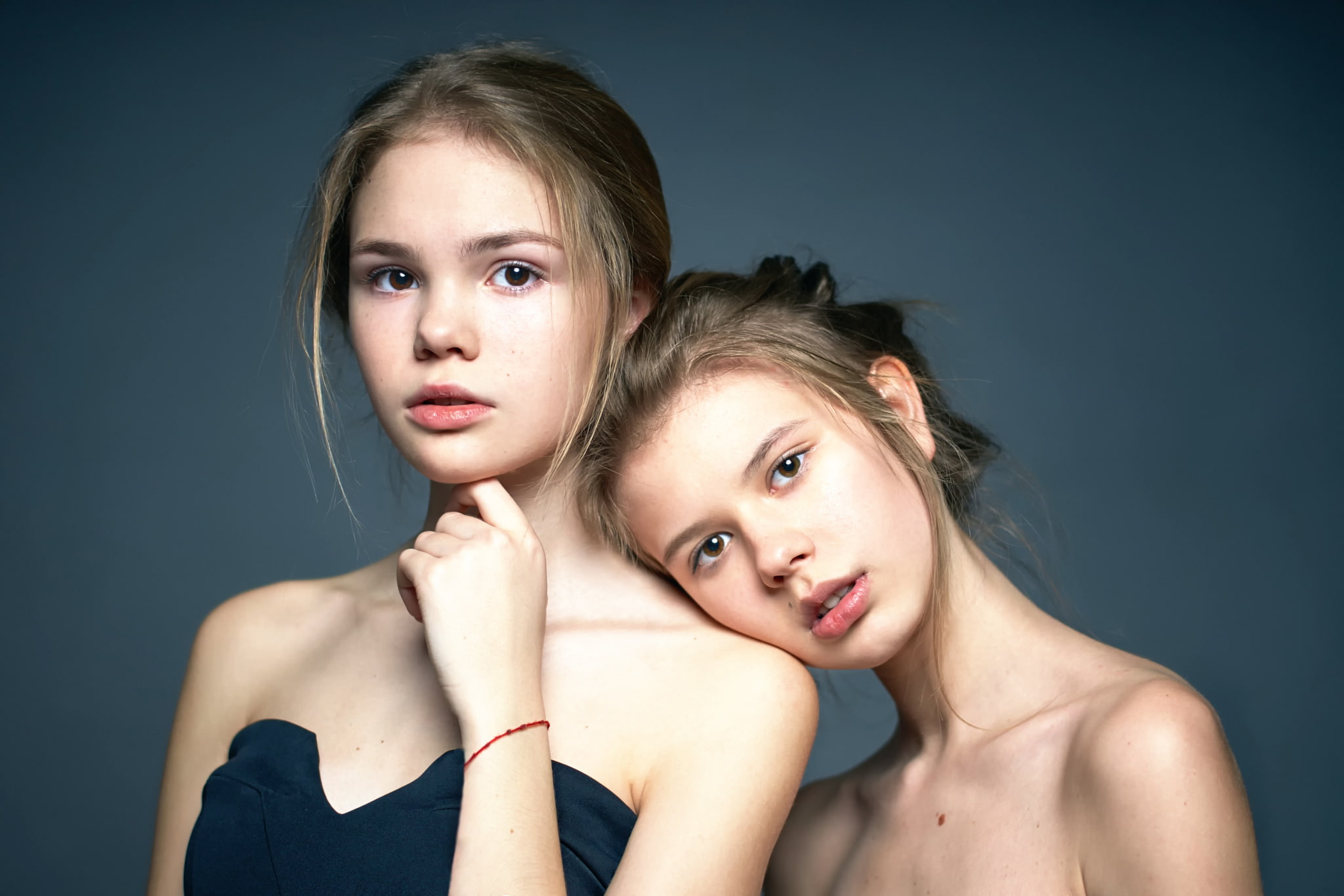 two girls, Alexander Vinogradov, 1080P, the beauty, portrait, HD Wallpaper
