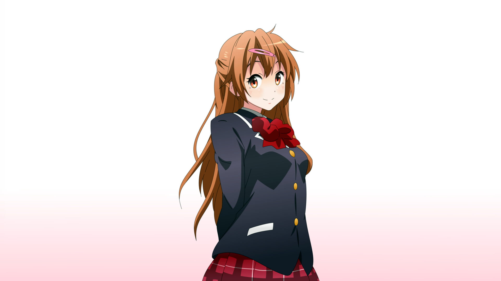 dressing up, standing, celebration, witch, front view, 1080P, red, white background, studio shot, hair, disguise, copy space, halloween, Chunibyo and Other Delusions, HD Wallpaper