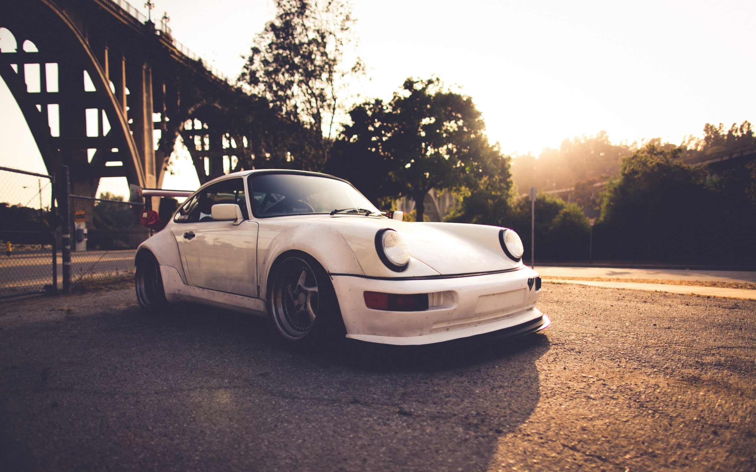 no People, porsche, city, coupe, luxury, urban Scene, transportation, travel, mode of Transport, day, outdoors, highway, plant, reflection, white, 2K, HD Wallpaper