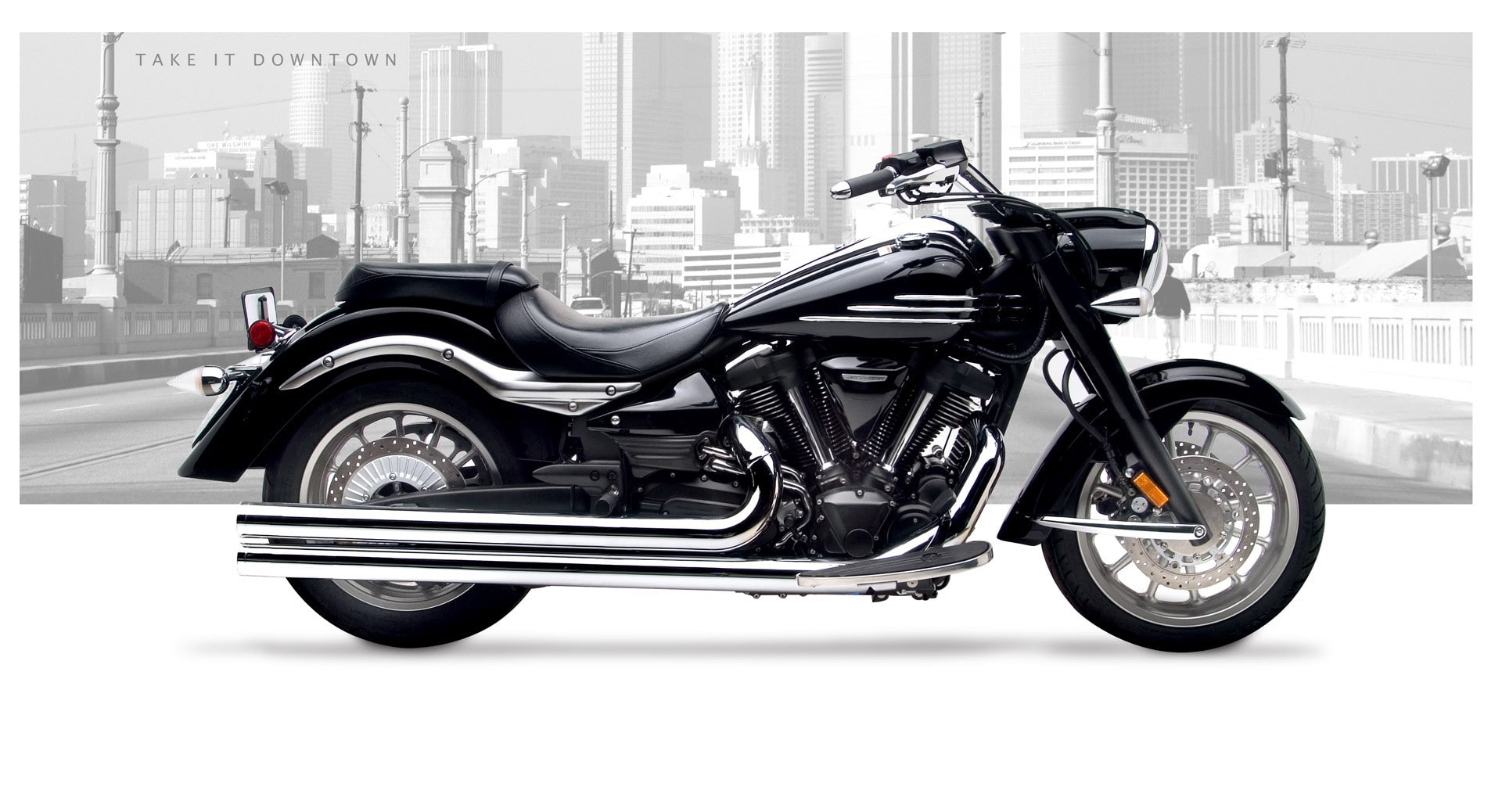 power, motorcycle, chopper, 1080P, power chopper, yamaha, black, cruiser, motors, HD Wallpaper