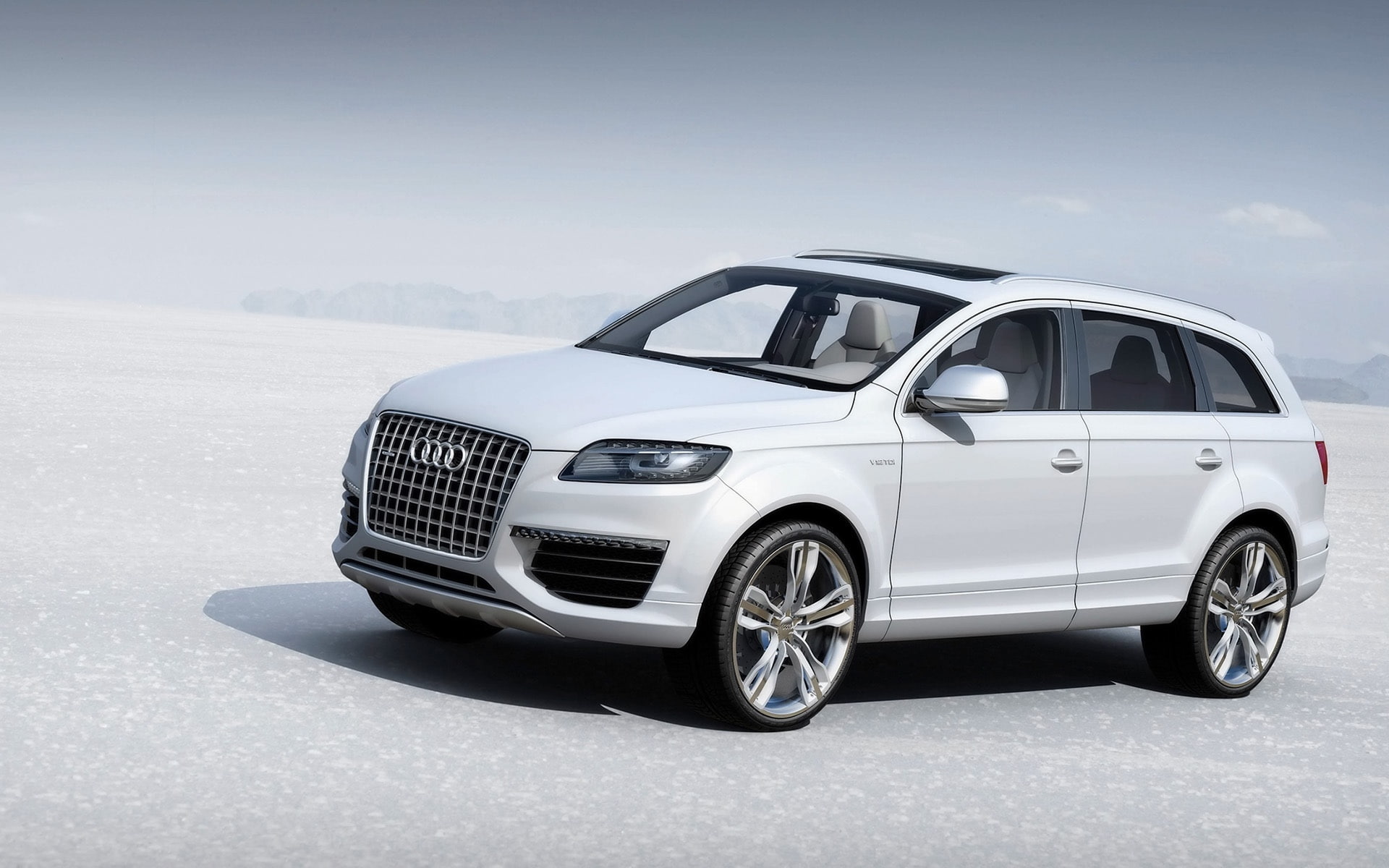 1080P, revised, tdi, v, side, allroad, angle, audi q7, audi, white, q, HD Wallpaper