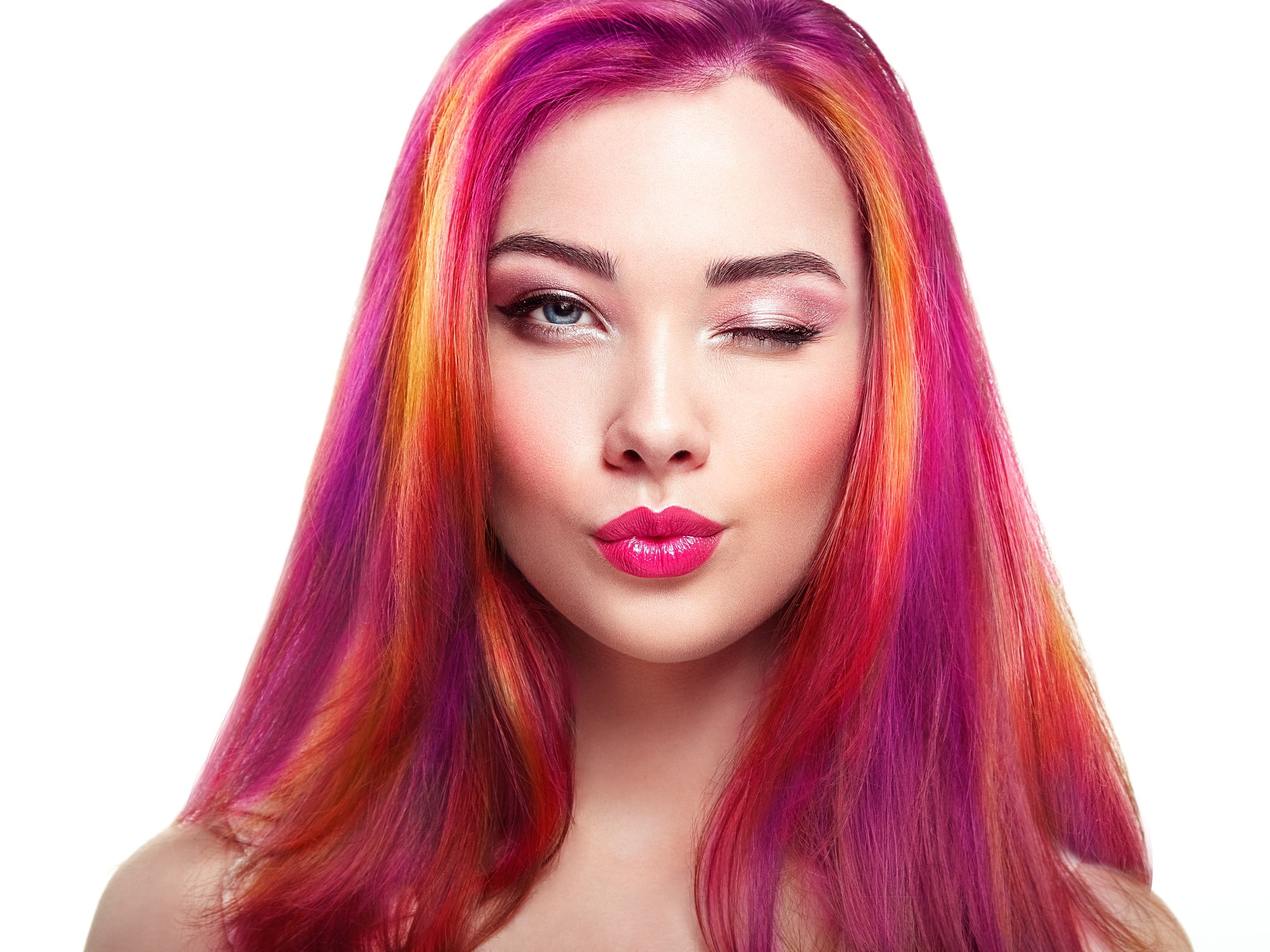 look, lips, hair, 1080P, girl, face, Alexander Brocca, Oleg Gekman, makeup, HD Wallpaper