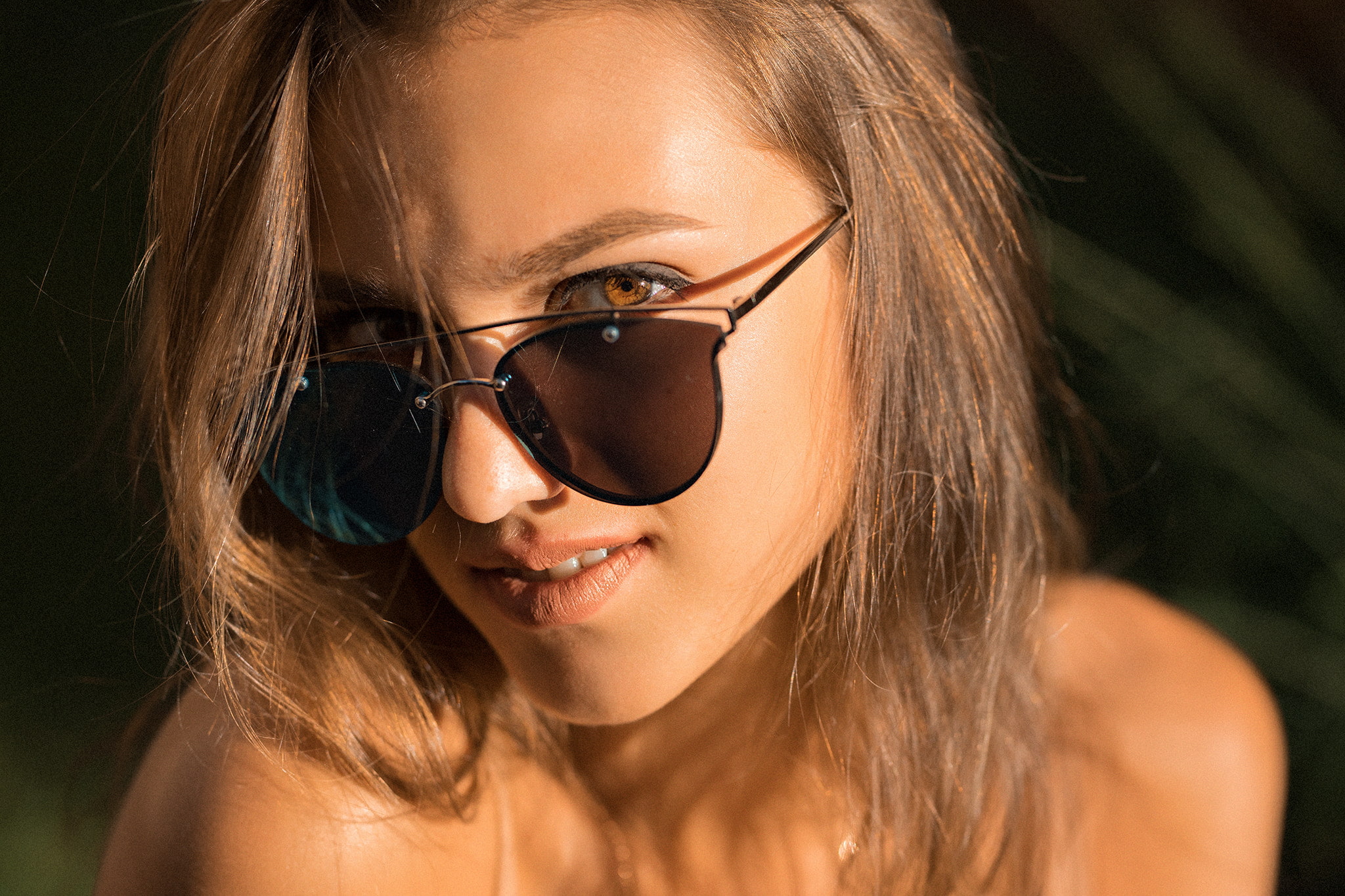 portrait, 1080P, women, Dmitry Sn, face, sunglasses, HD Wallpaper