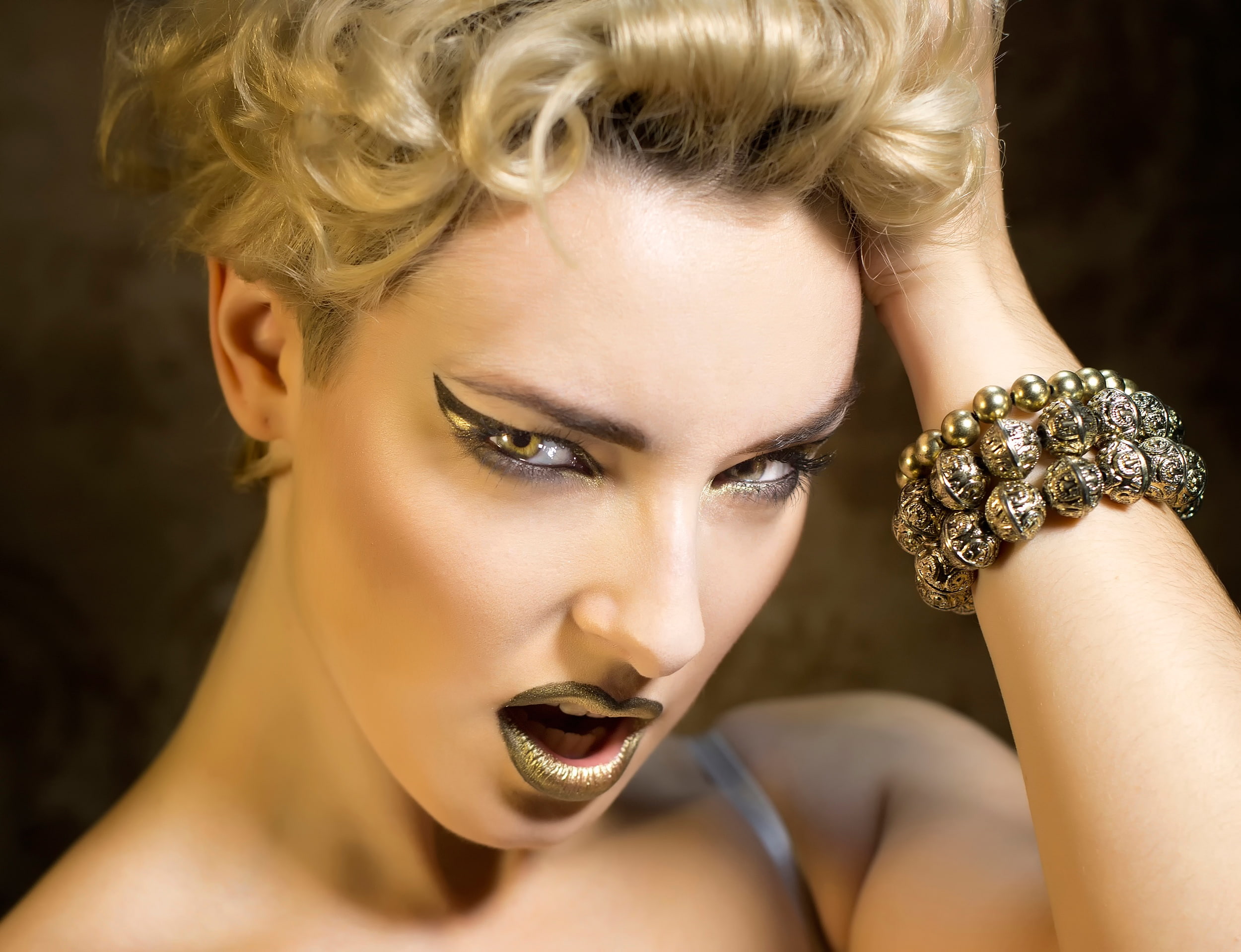 makeup, 1080P, portrait, retouching, emotion, HD Wallpaper