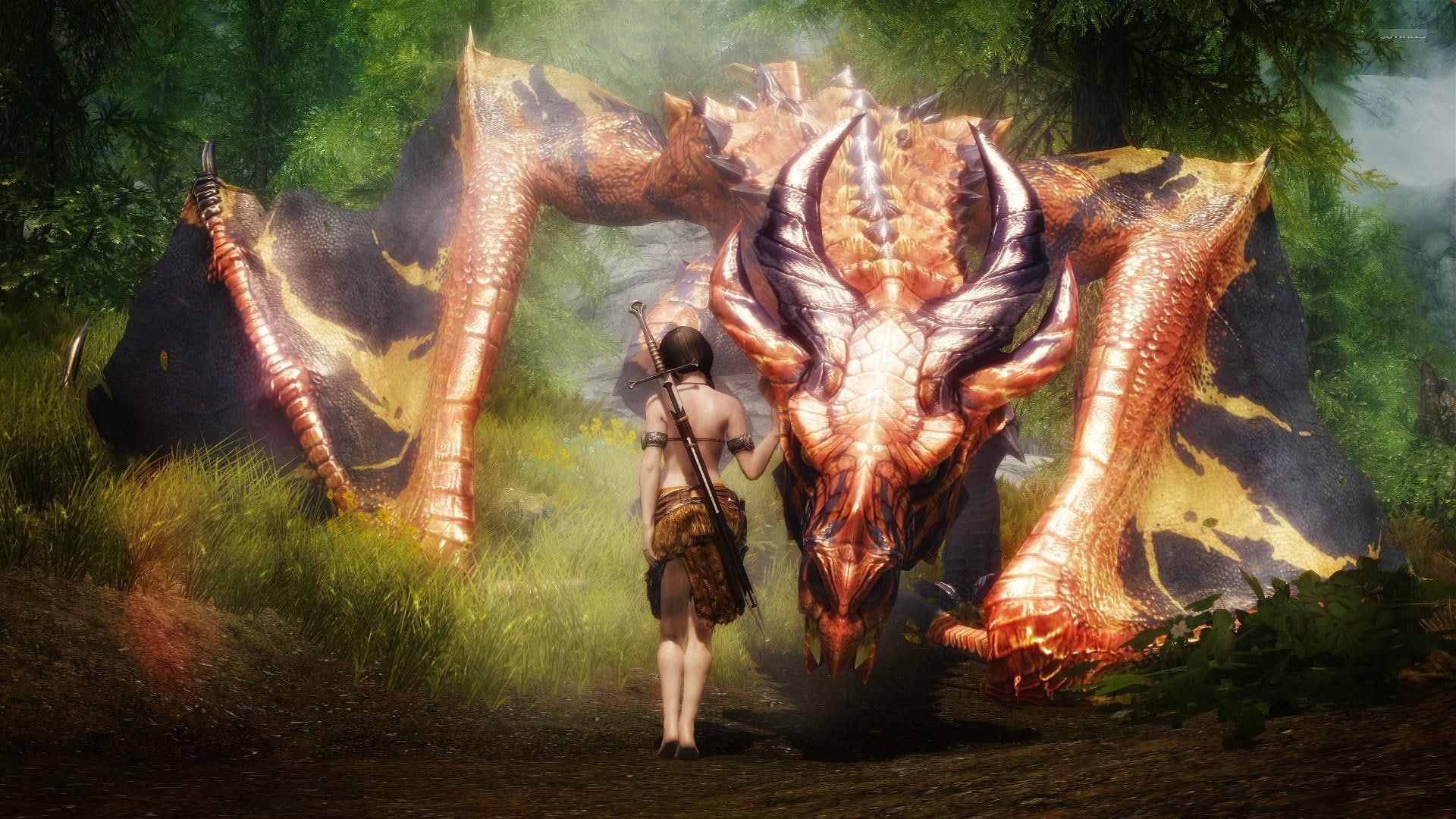 drawings, dragons, fantasy, retouching, military, 1080P, girls, nature, HD Wallpaper