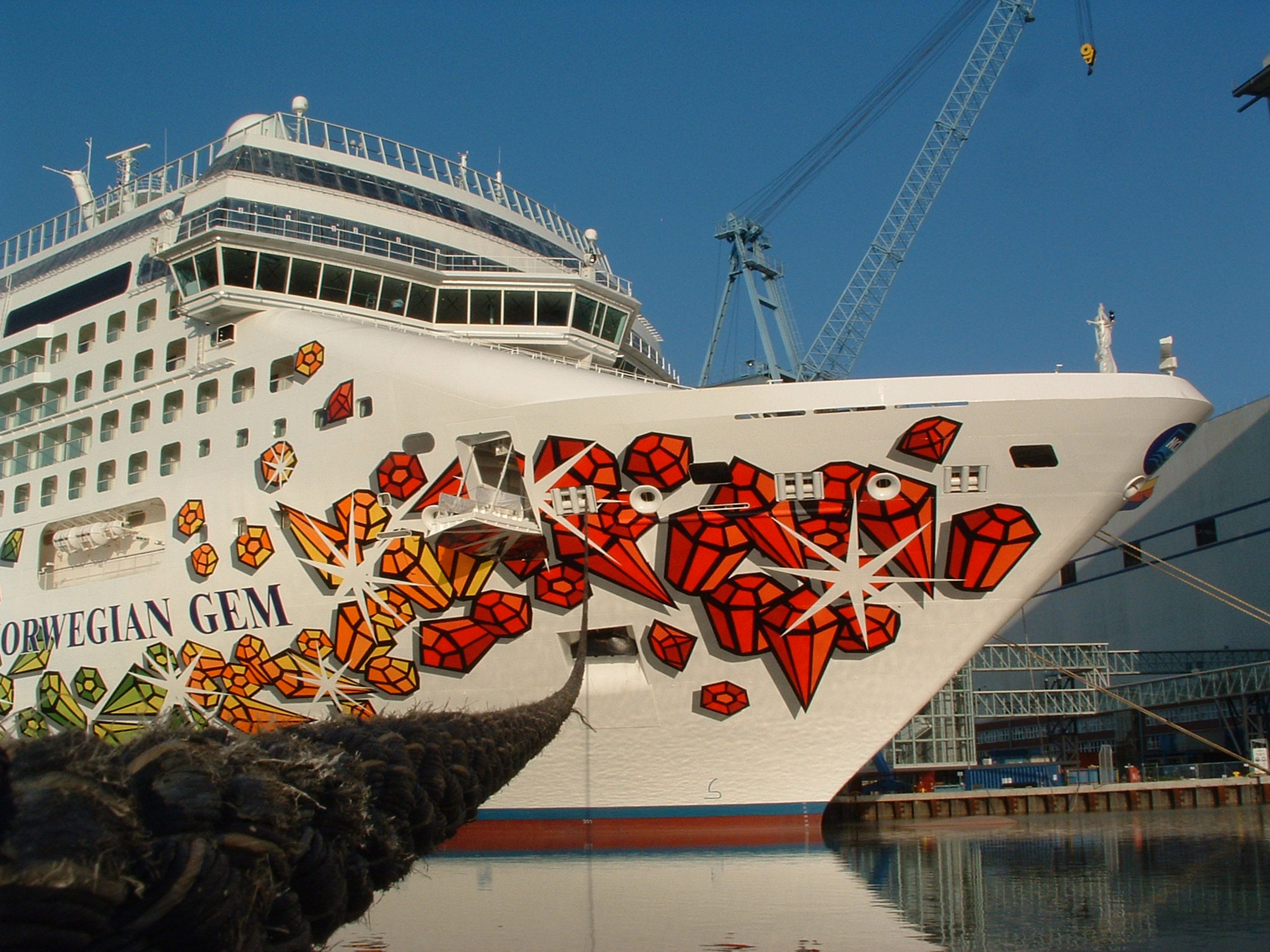 craft, sun, luxury, built structure, Sea, cruise, papenburg, cruise ship, caribbean, gem, Ocean, creativity, Cruise, representation, nature, werft, no people, HD Wallpaper