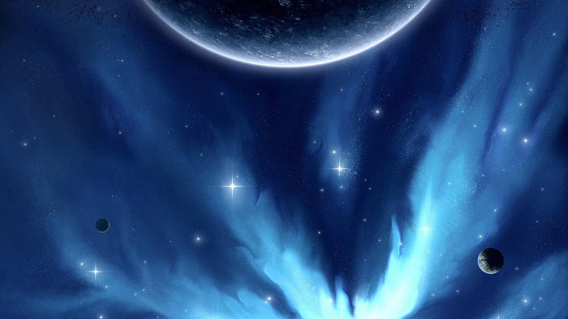 nature, blue, star, environment, glowing, space and astronomy, star field, science, backgrounds, star - space, sky, moon, night, space art, planet - space, HD Wallpaper