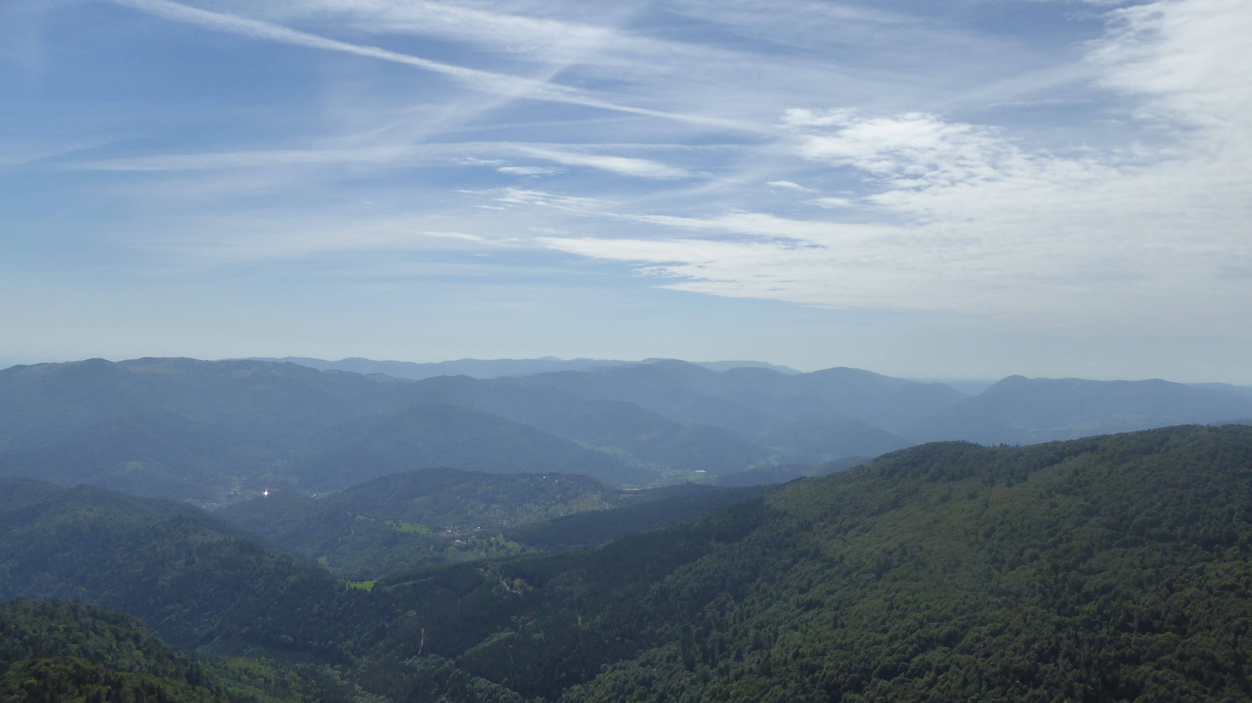 great belchen, mountain range, day, vosges, tranquil scene, france, forest, idyllic, outdoors, highlands, plant, tree, scenics - nature, no people, mountain summit, HD Wallpaper