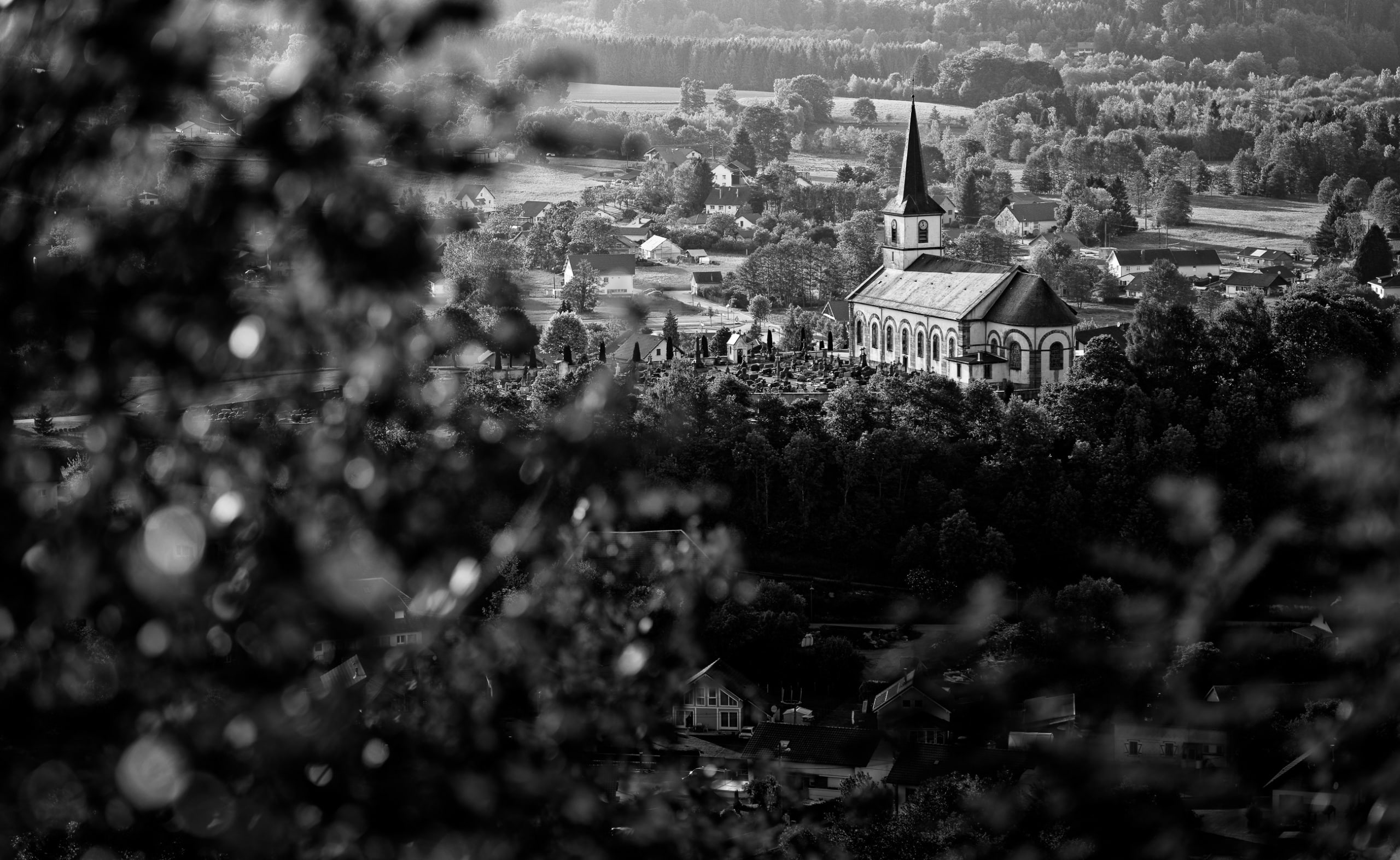 Rural, Vosges, Anould, photography, white, Village, Europe, Landscape, black, Monochrome, France, nikon, Black and White, 2K, HD Wallpaper