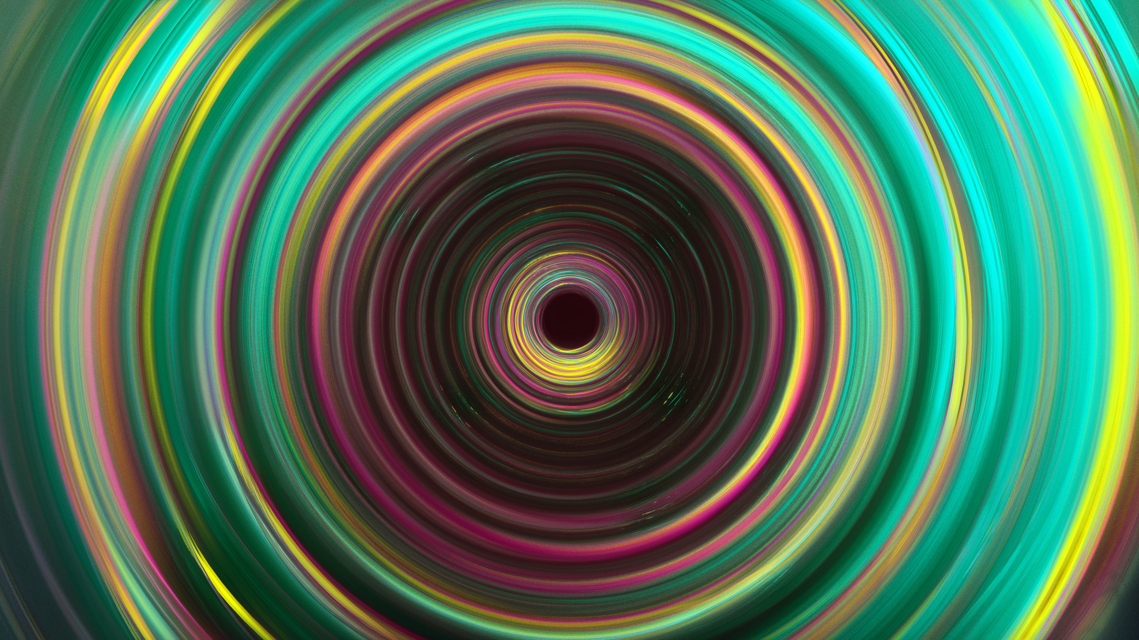 Waves, 4K, Colorful, Green, Circles, 4K, HD Wallpaper