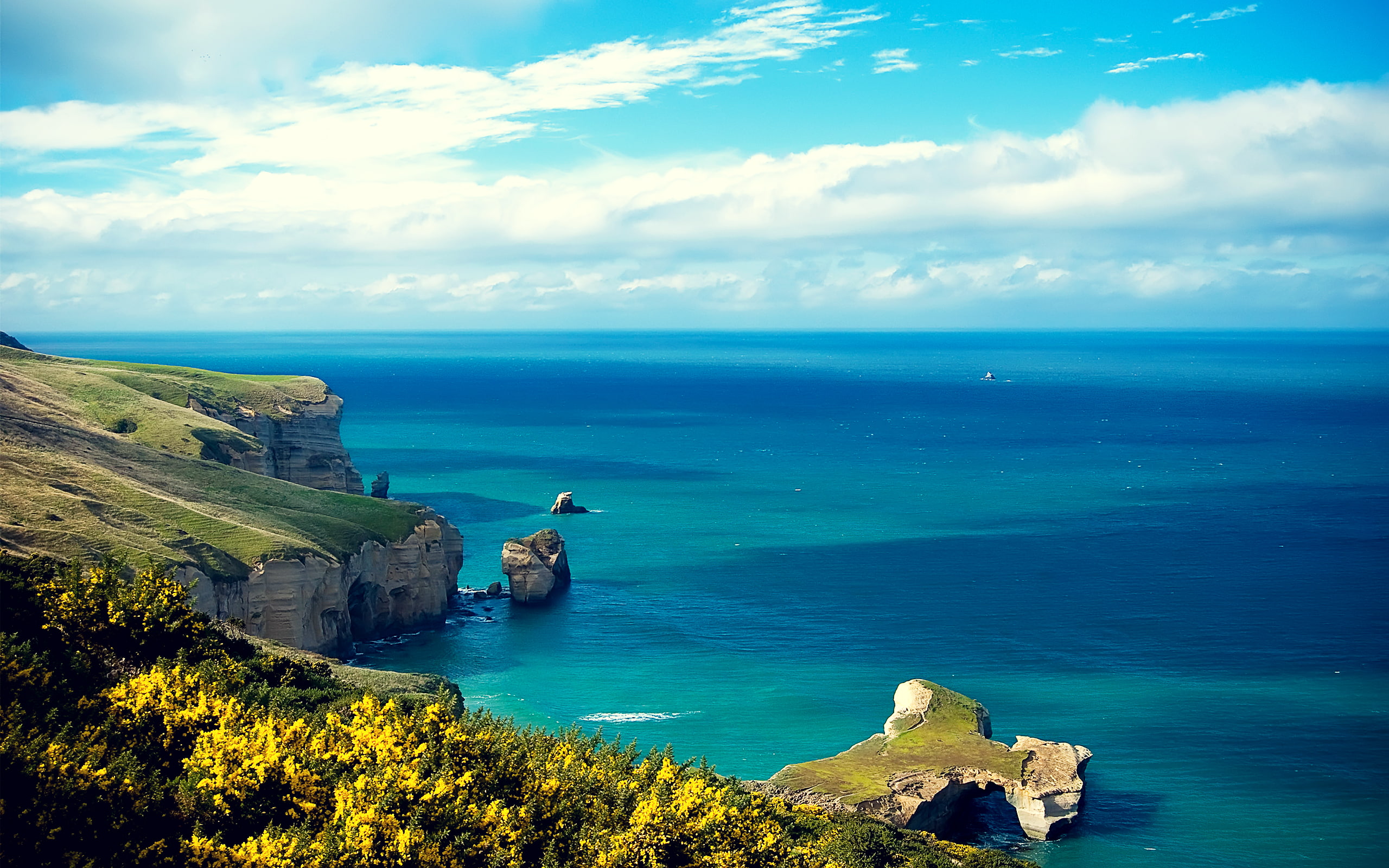 coastal, nature, cliff, 2K, landscape, island, hd, HD Wallpaper