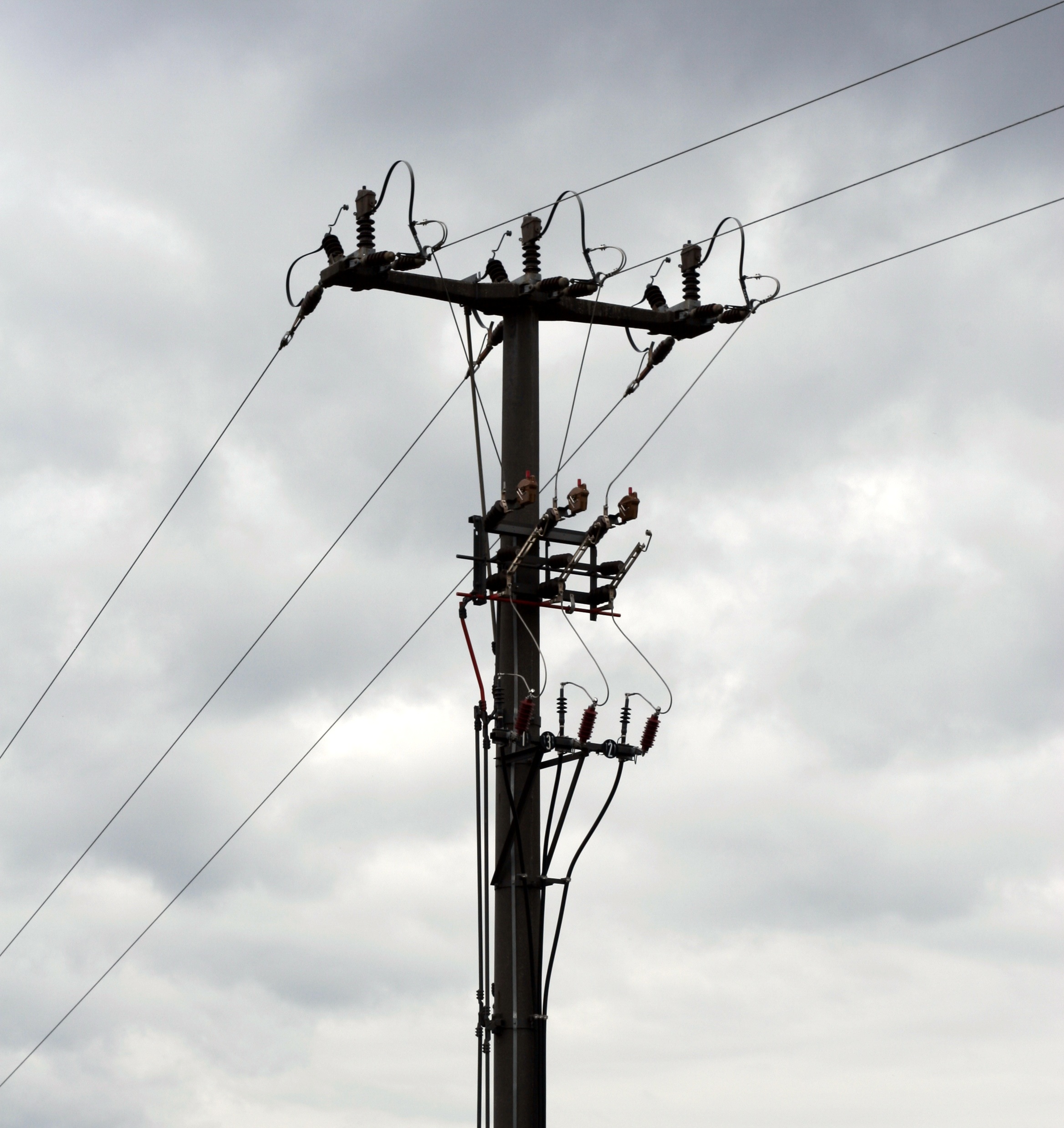 cable, connection, cloud - sky, pole, magnetic alternating fields, nature, electrical equipment, low angle view, strommast, fuel and power generation, electricity pylon, Phone HD Wallpaper